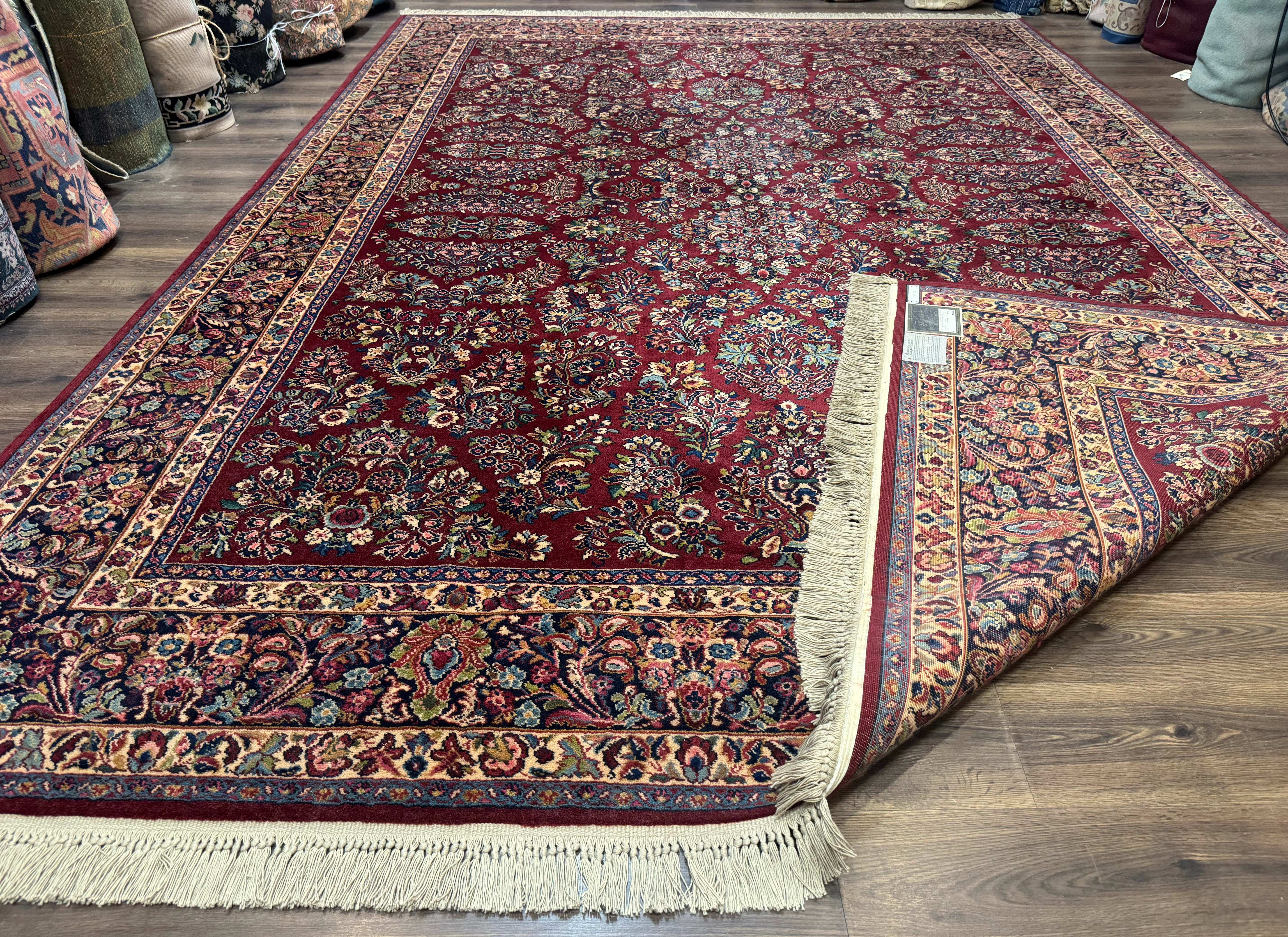 10x14 Karastan Rug Red Sarouk #785, Wool Original 700 Series - Image 11