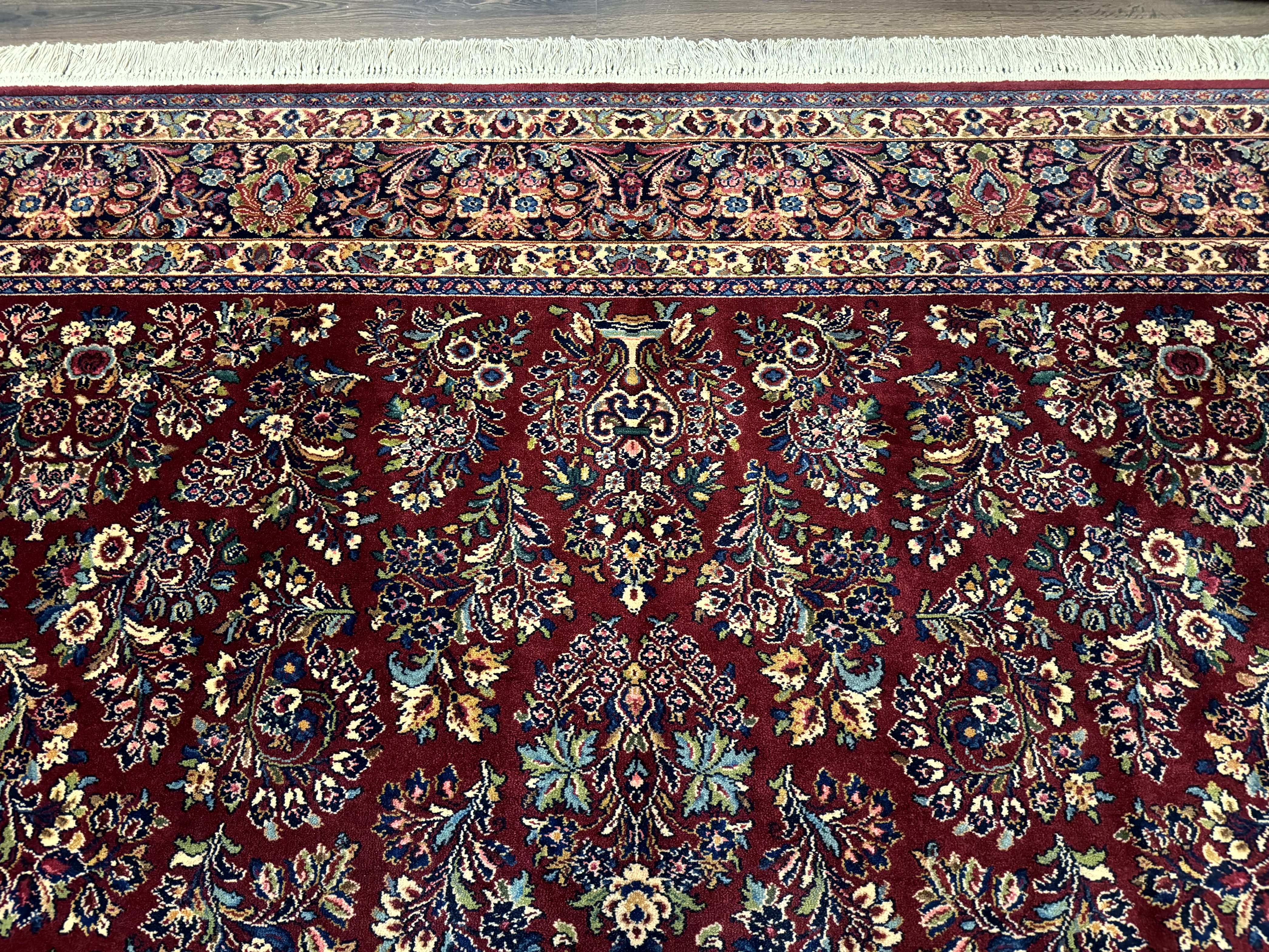 10x14 Karastan Rug Red Sarouk #785, Wool Original 700 Series - Image 3