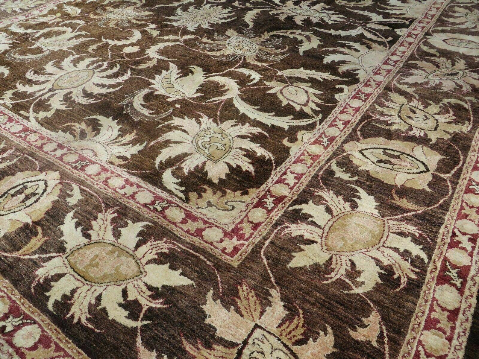 13' X 16' Vintage Handmade Peshawar Oushak Wool Rug Carpet Nice - Image 9