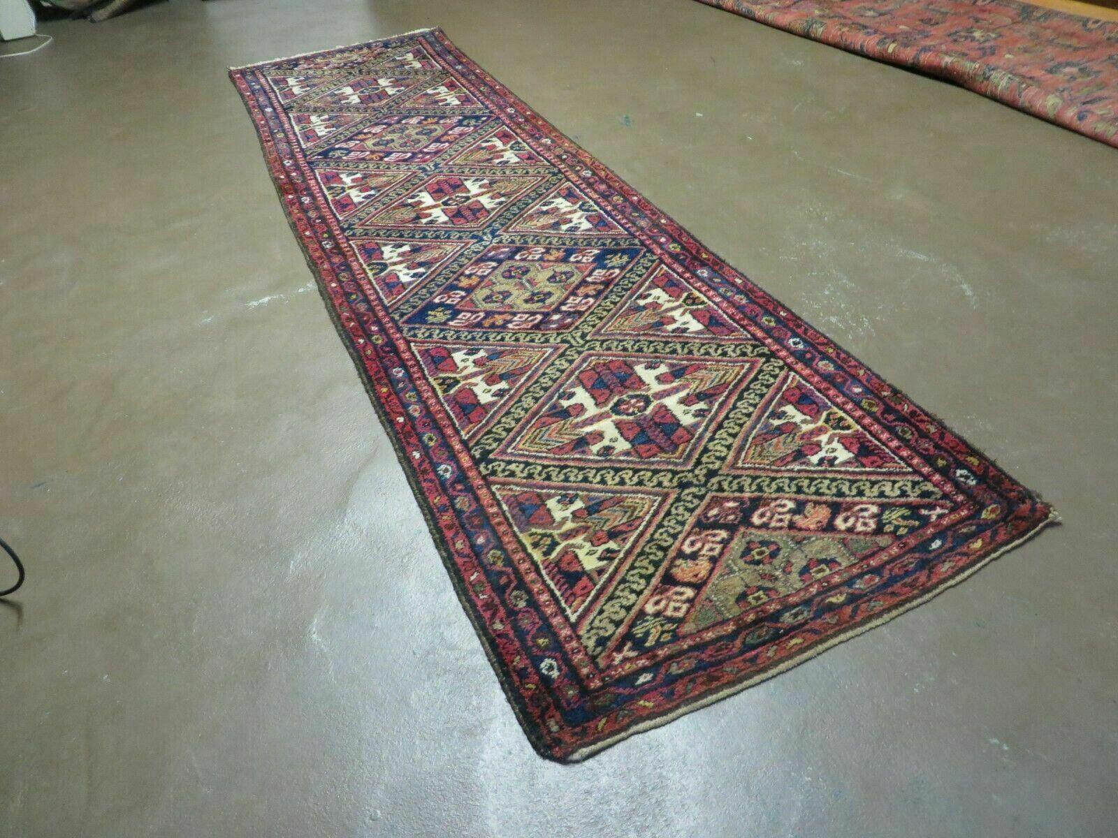 2' 6" X 9' Antique Handmade Turkish Anatolian Wool Runner Rug Nice - Image 2
