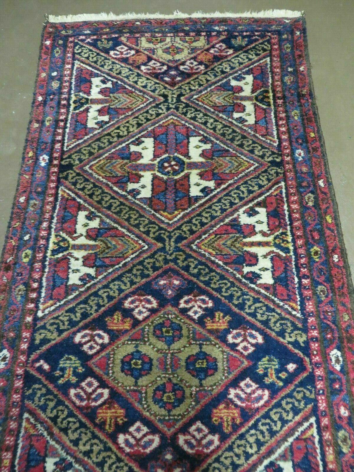 2' 6" X 9' Antique Handmade Turkish Anatolian Wool Runner Rug Nice - Image 3