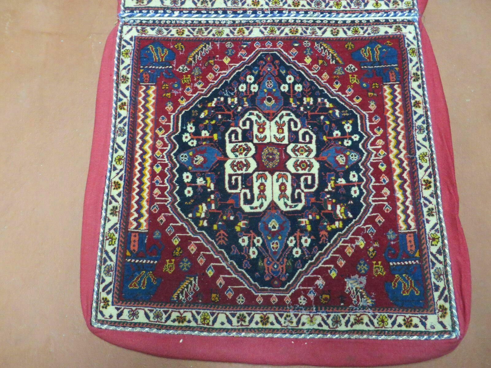 2'X 4' Antique Handmade Turkish Floral Oriental Wool Rug Pillow Case Cushion - Image 11