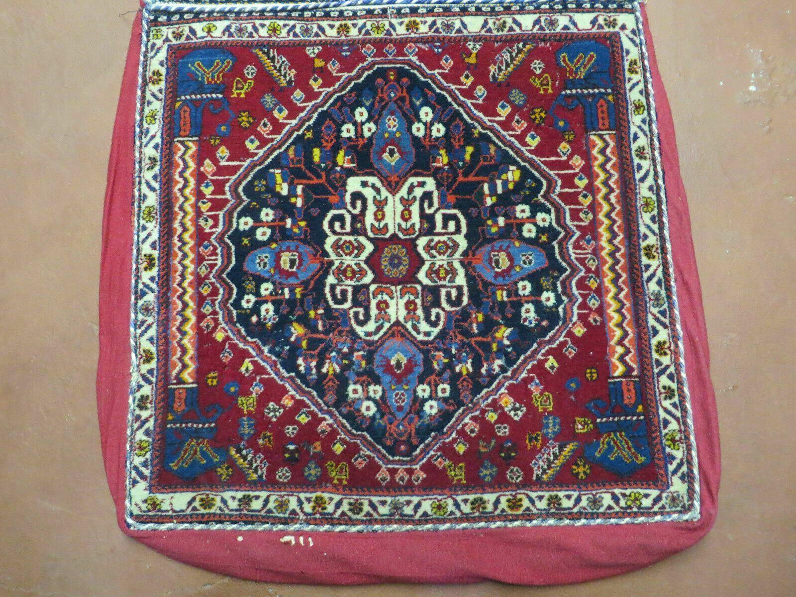 2'X 4' Antique Handmade Turkish Floral Oriental Wool Rug Pillow Case Cushion - Image 3