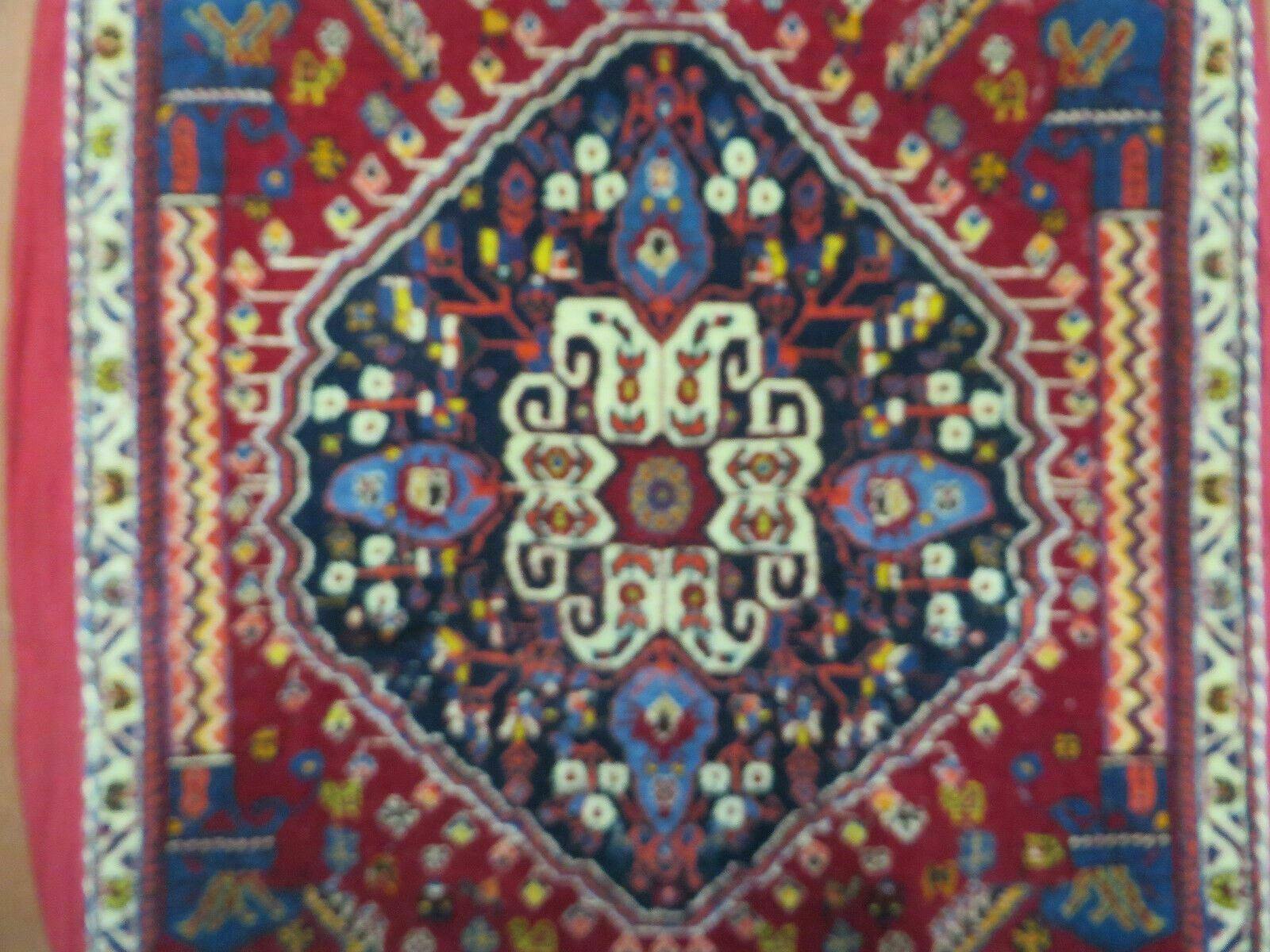 2'X 4' Antique Handmade Turkish Floral Oriental Wool Rug Pillow Case Cushion - Image 5
