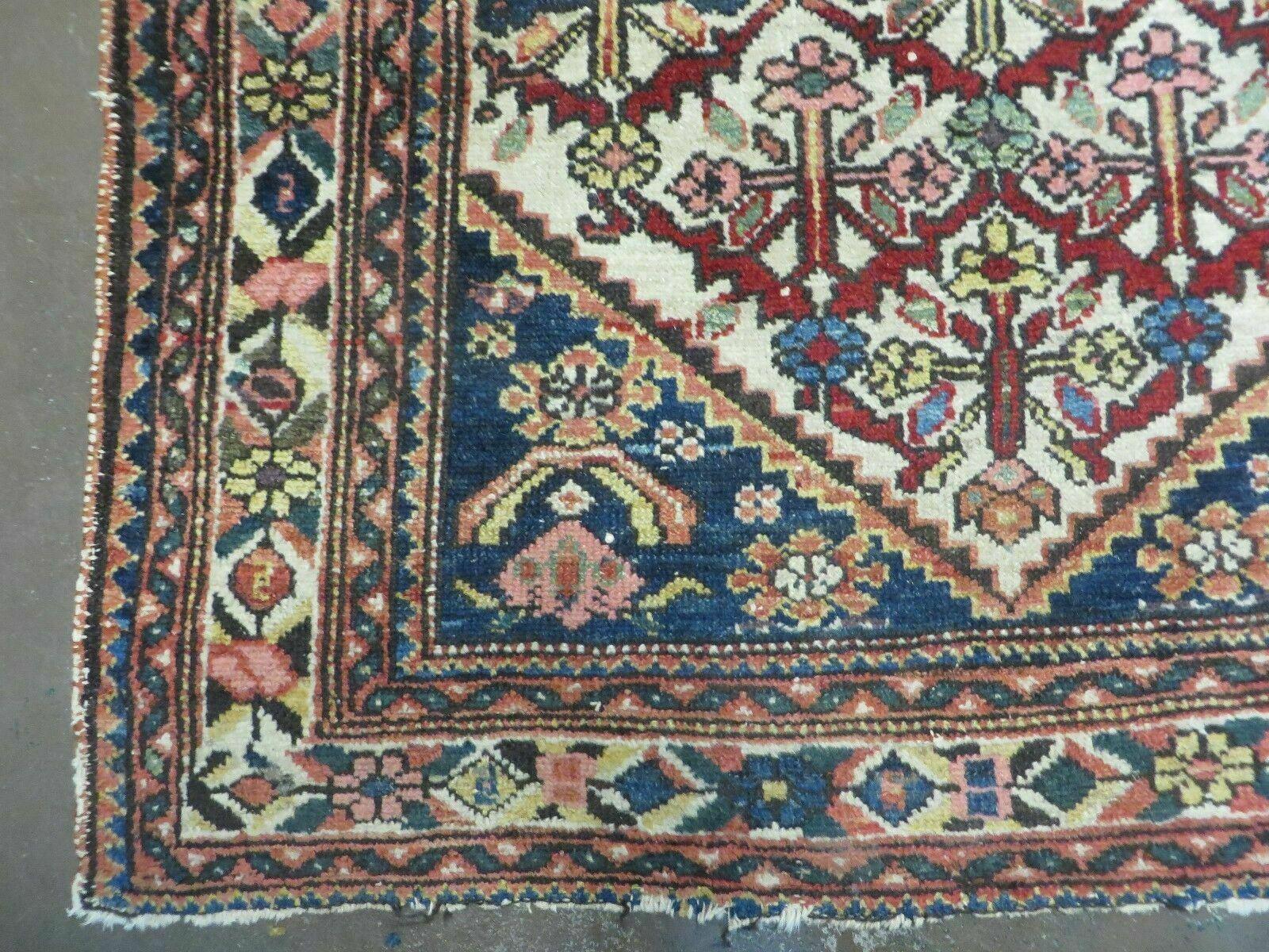 3' 3"X 10' Antique Handmade Caucasian Shirvan Wool Runner Rug Nice - Image 8