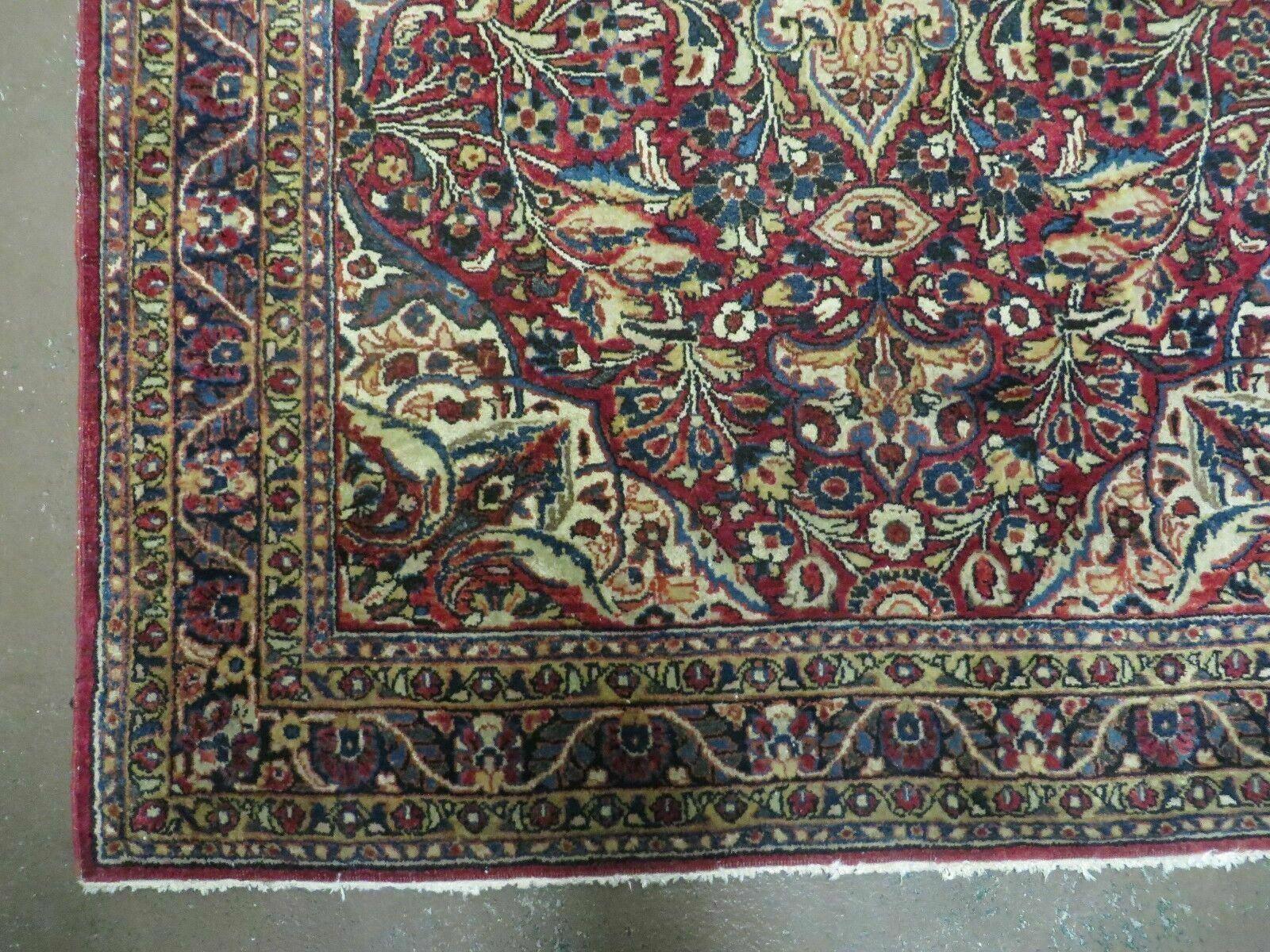 3' 5" X 5' Antique Handmade Indian Agra Fine Weave Wool Rug Organic dye Nice - Image 7