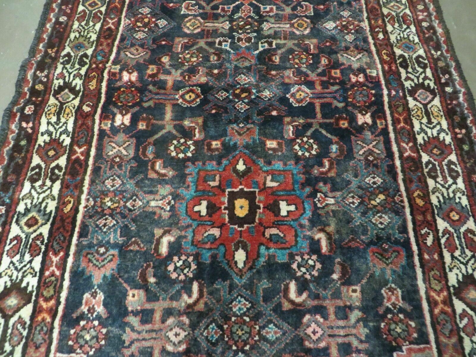 3' 6" X 10' 3" Antique Handmade Turkish Wool Runner Rug - Image 12