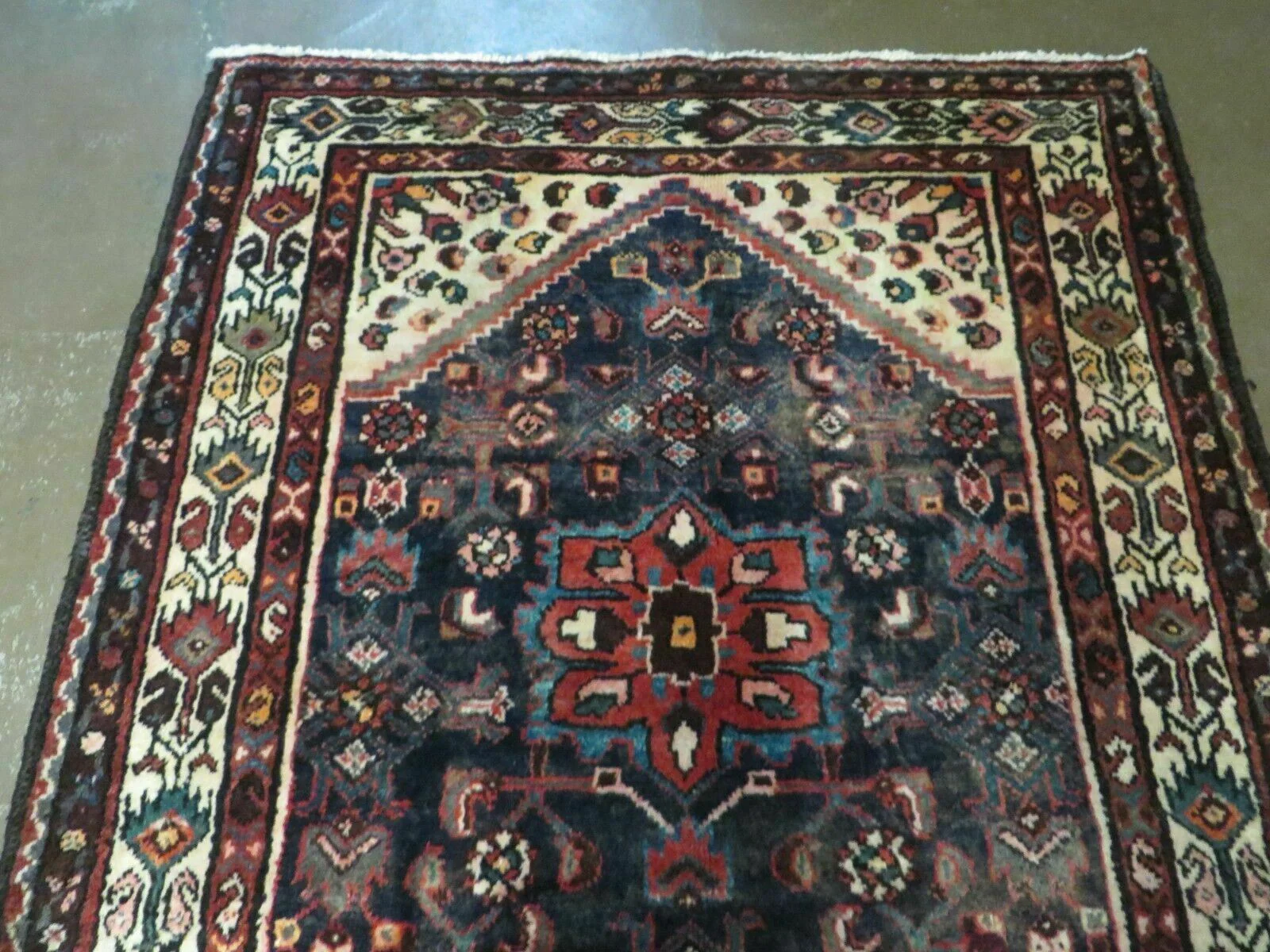 3' 6" X 10' 3" Antique Handmade Turkish Wool Runner Rug - Image 3
