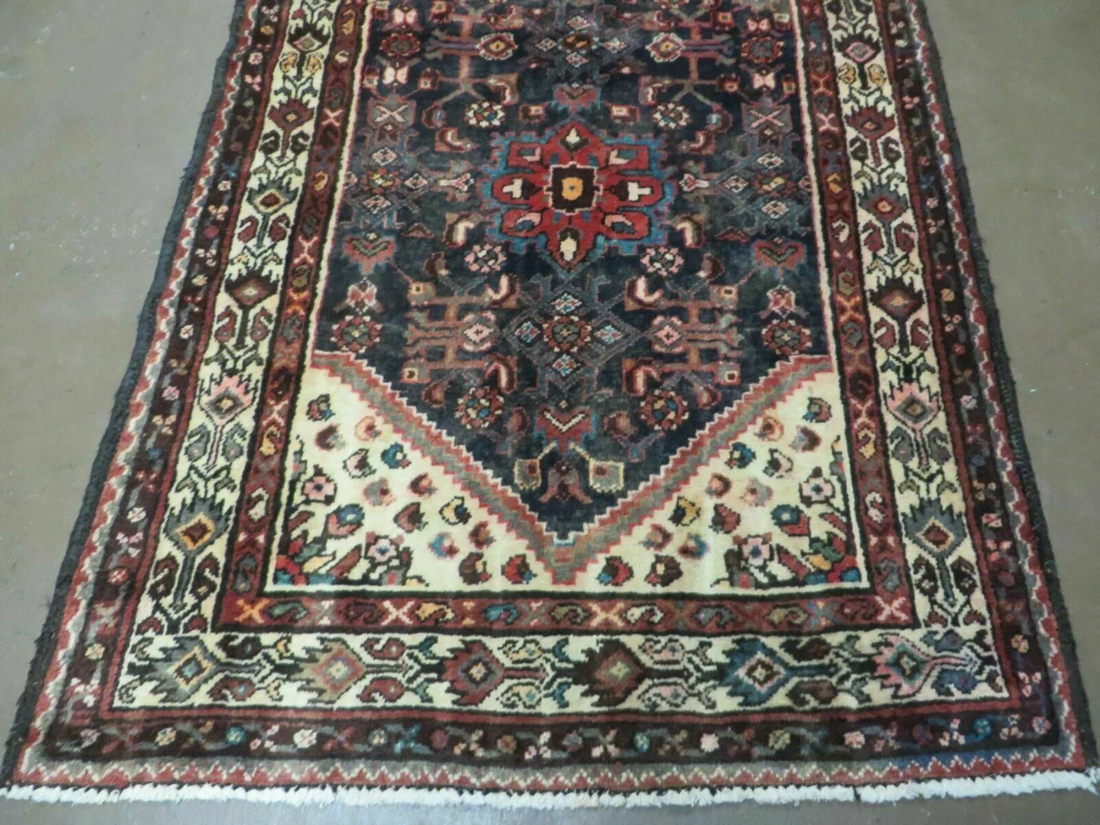 3' 6" X 10' 3" Antique Handmade Turkish Wool Runner Rug - Image 5
