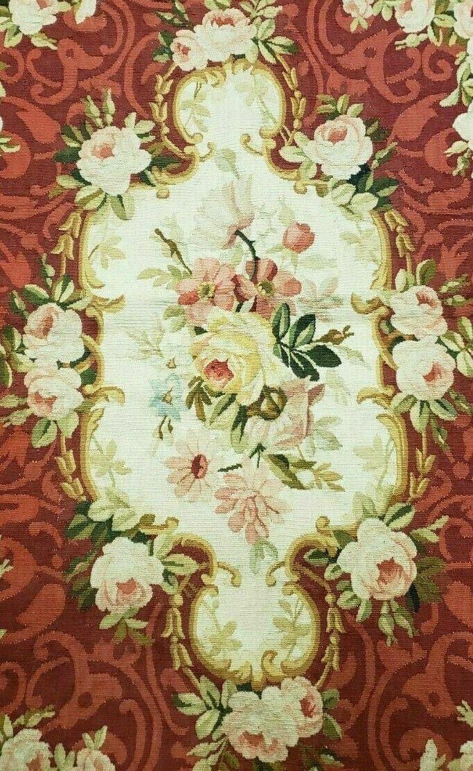3' X 5' Antique Handmade French Aubusson Weave Savonnerie Needlepoint Rug Nice - Image 5