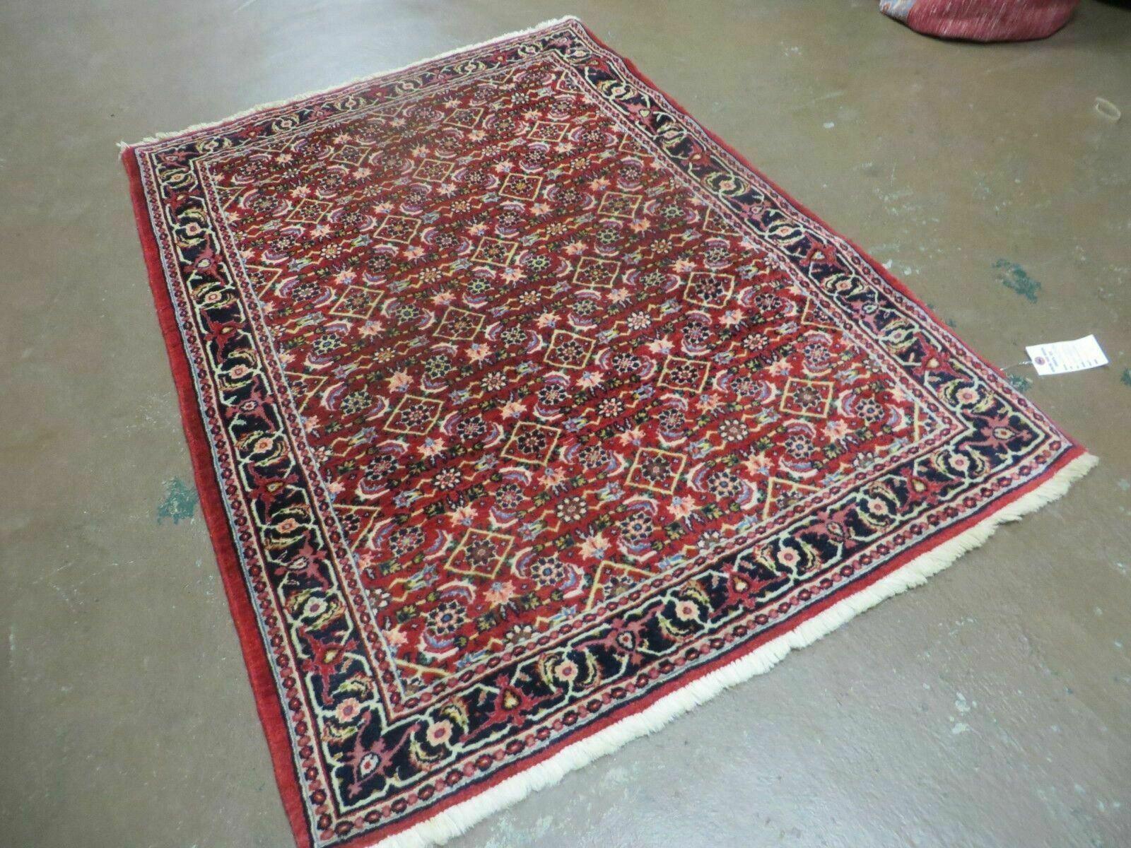 3' X 5' Handmade Knotted Indian Amritsar Floral Oriental Wool Red Rug Organic Nice - Image 2