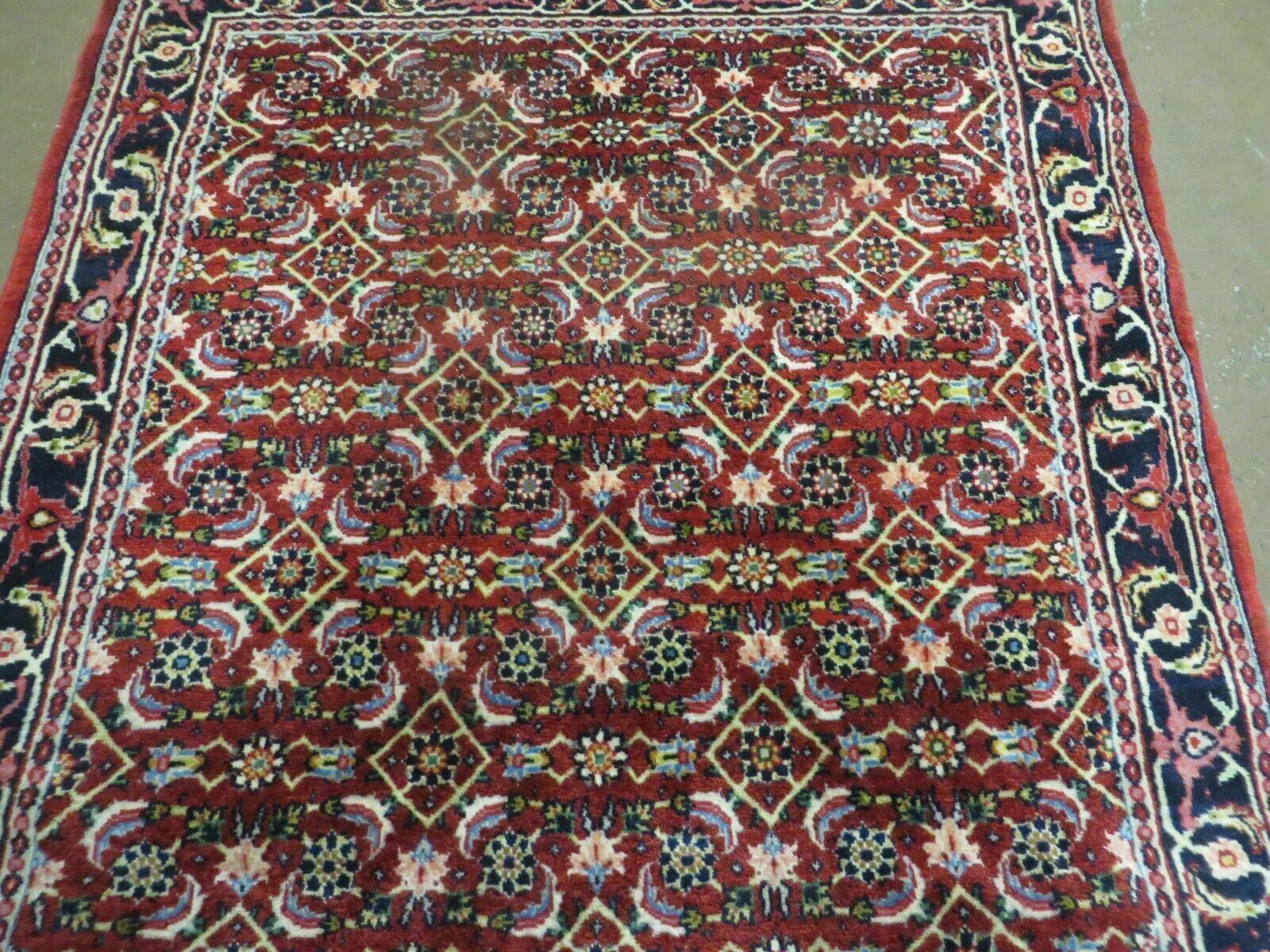 3' X 5' Handmade Knotted Indian Amritsar Floral Oriental Wool Red Rug Organic Nice - Image 4