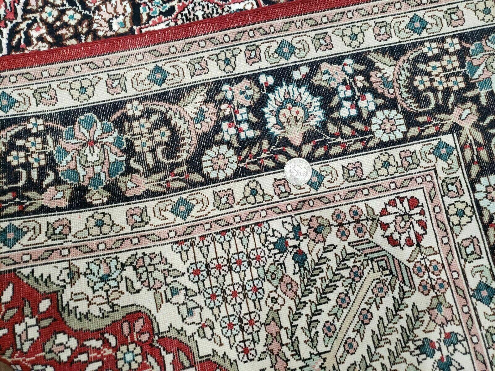 3' X 5' Vintage Fine Handmade India Oriental Kashmir Silk Rug 400 KPSI Wow - Image 10