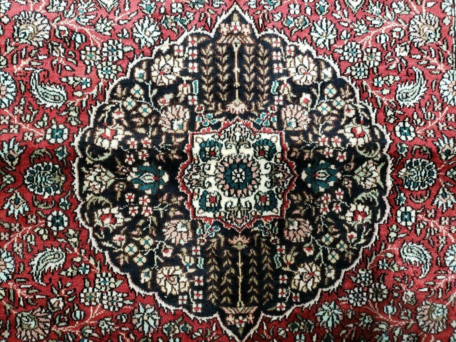 3' X 5' Vintage Fine Handmade India Oriental Kashmir Silk Rug 400 KPSI Wow - Image 12