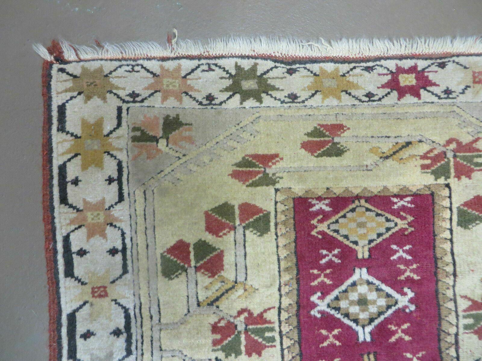 3' X 5' Vintage Handmade Turkish Turkey Oushak MILAS Wool Accent Rug Carpet Nice - Image 6