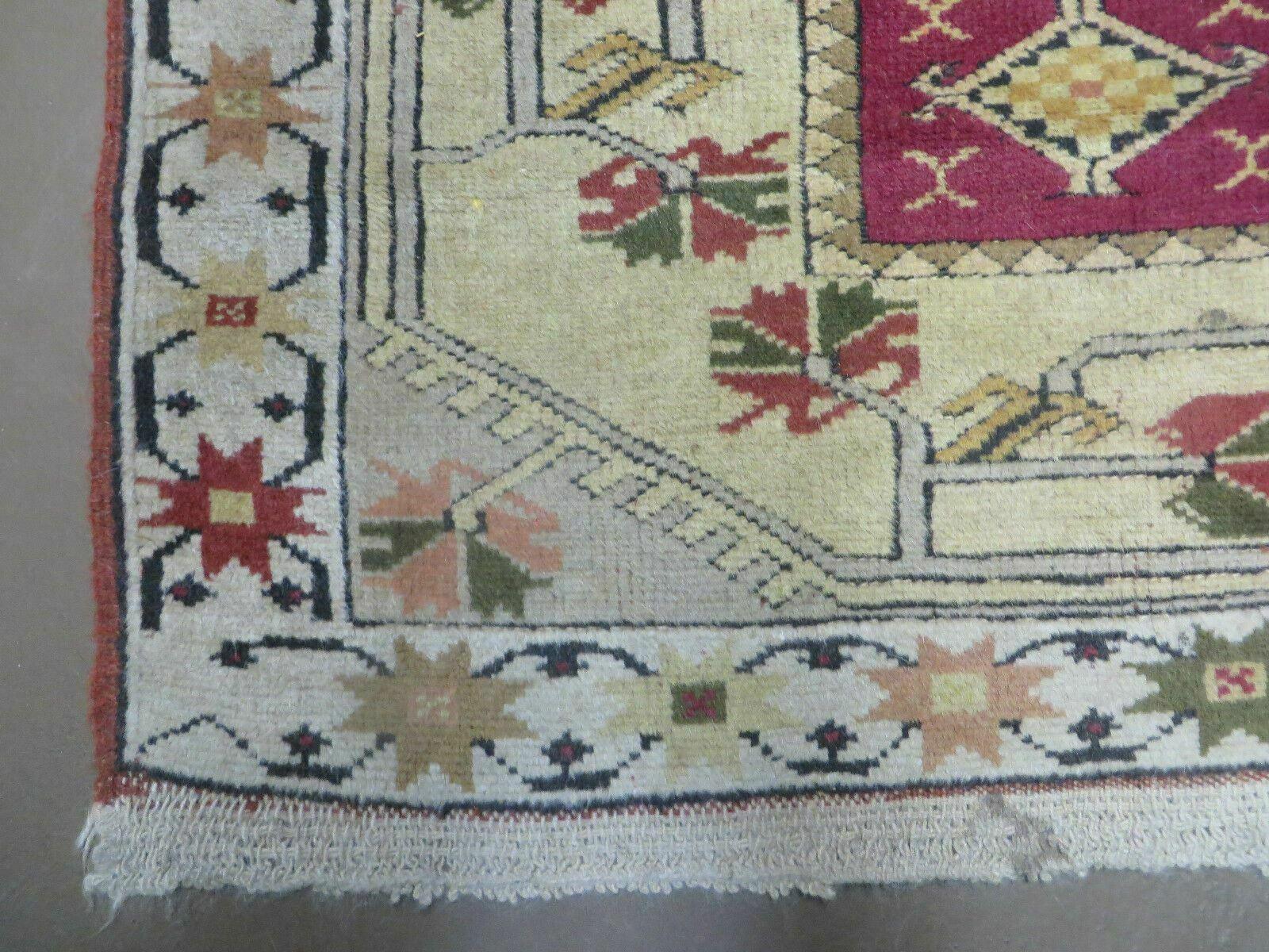 3' X 5' Vintage Handmade Turkish Turkey Oushak MILAS Wool Accent Rug Carpet Nice - Image 8