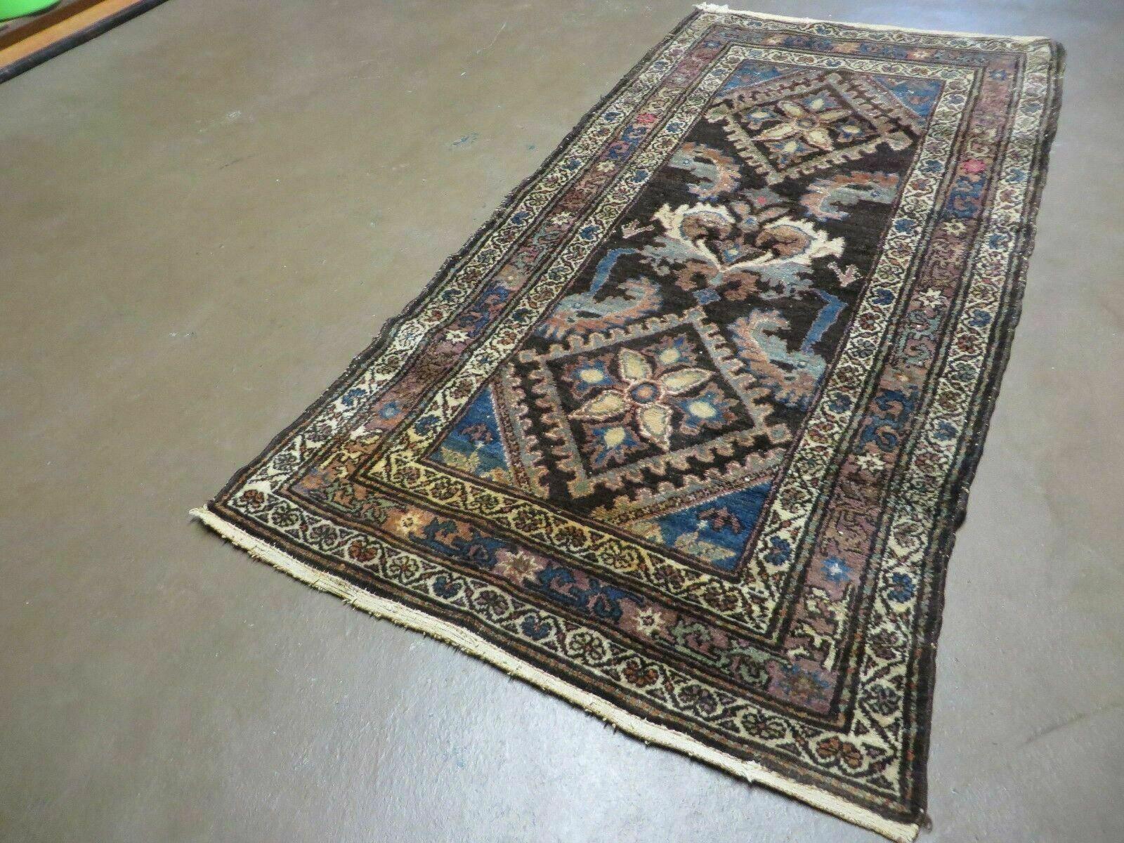 3' X 6' Antique Handmade India Floral Oriental Wool Rug Veg Dyes Nice - Image 2