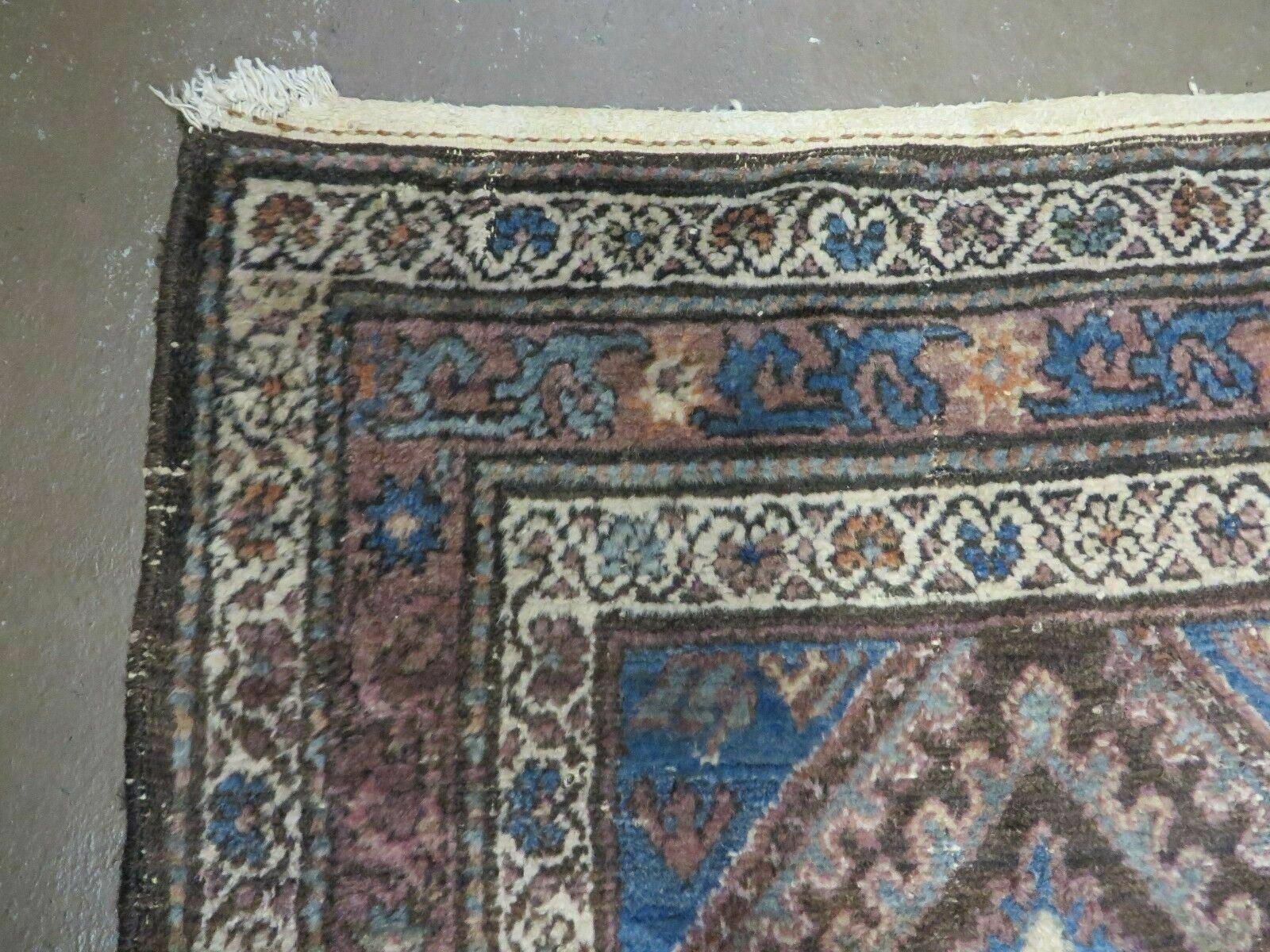 3' X 6' Antique Handmade India Floral Oriental Wool Rug Veg Dyes Nice - Image 6