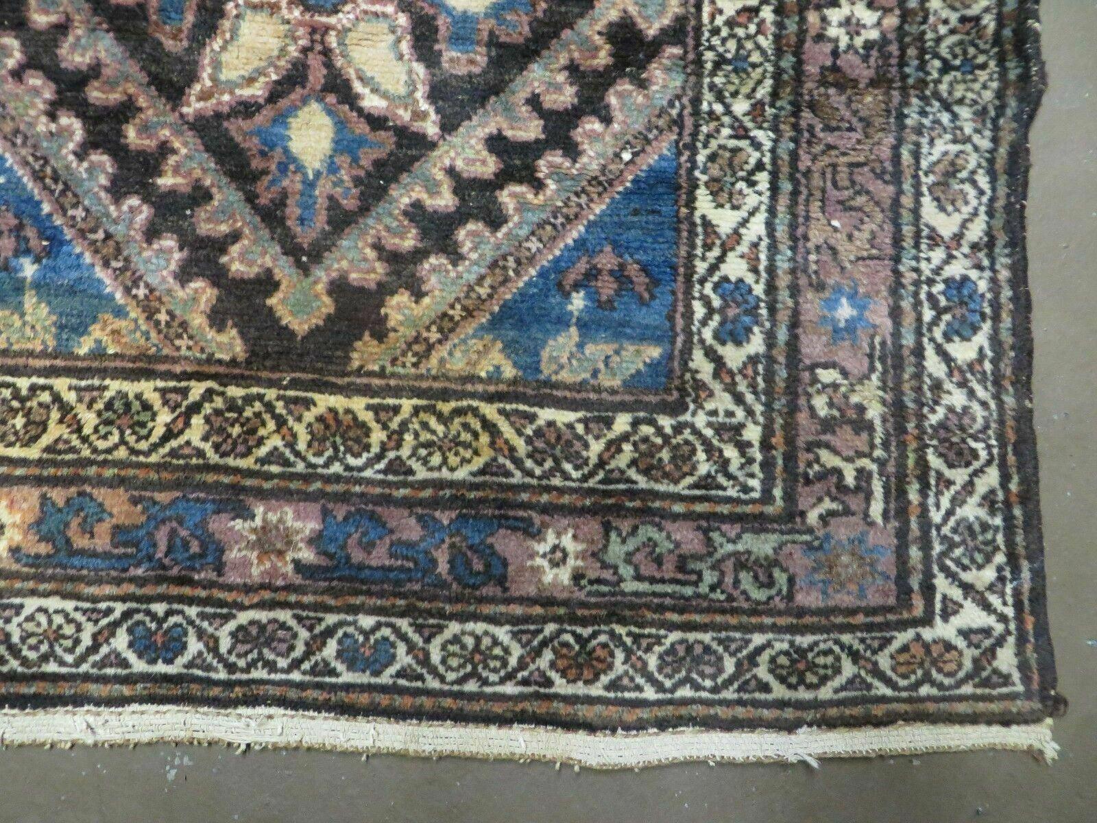 3' X 6' Antique Handmade India Floral Oriental Wool Rug Veg Dyes Nice - Image 9
