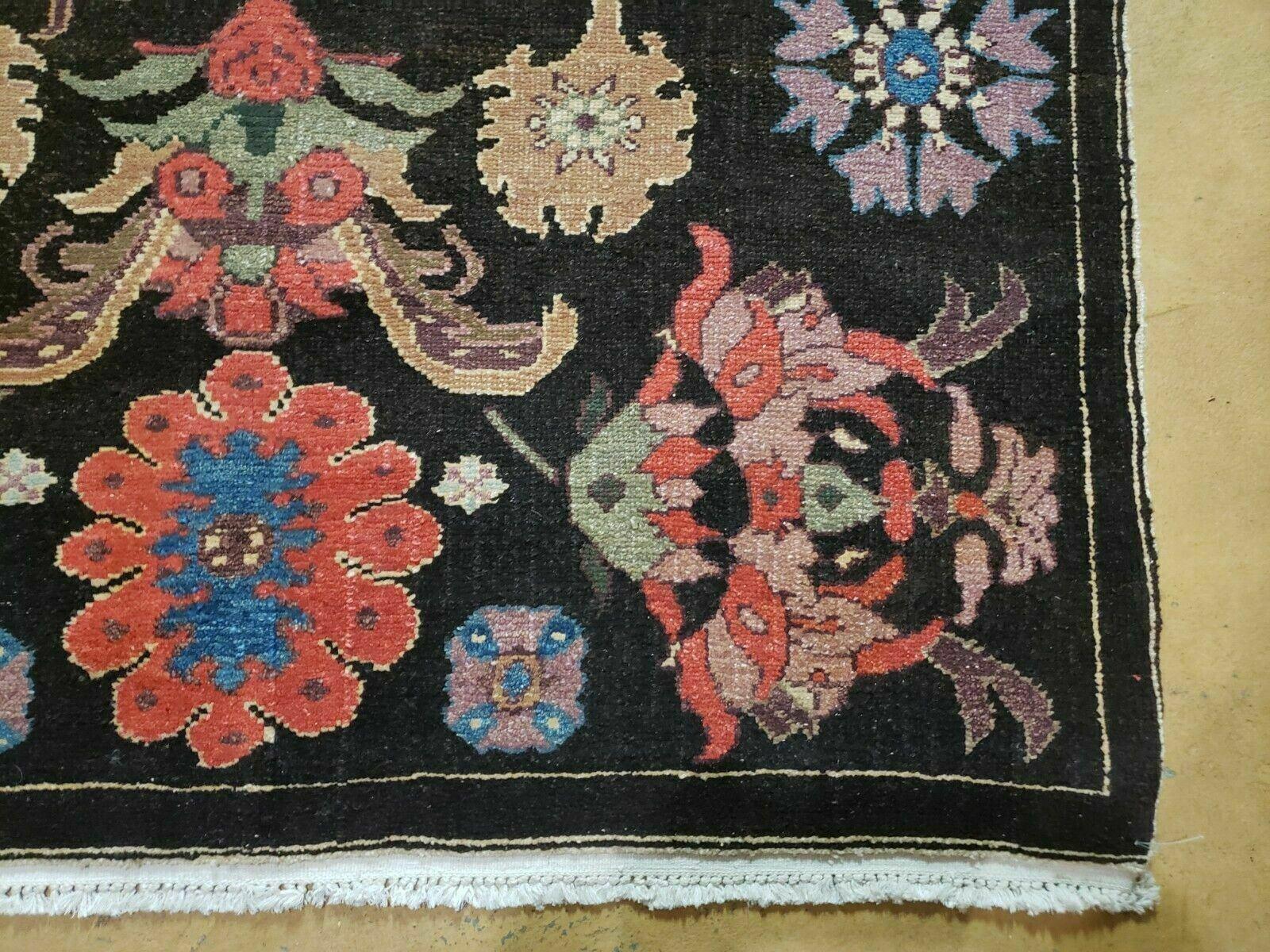 4' 5" X 16' 1" Antique Karabagh Caucasian Rug Handmade Wool Carpet Organic Dye - Image 9