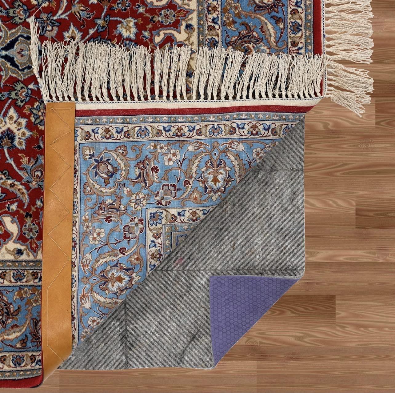 4' x 10' Custom Cut Non-Slip Durahold Plus Rug Pad, Felt & Rubber for Hard Floors - Image 2