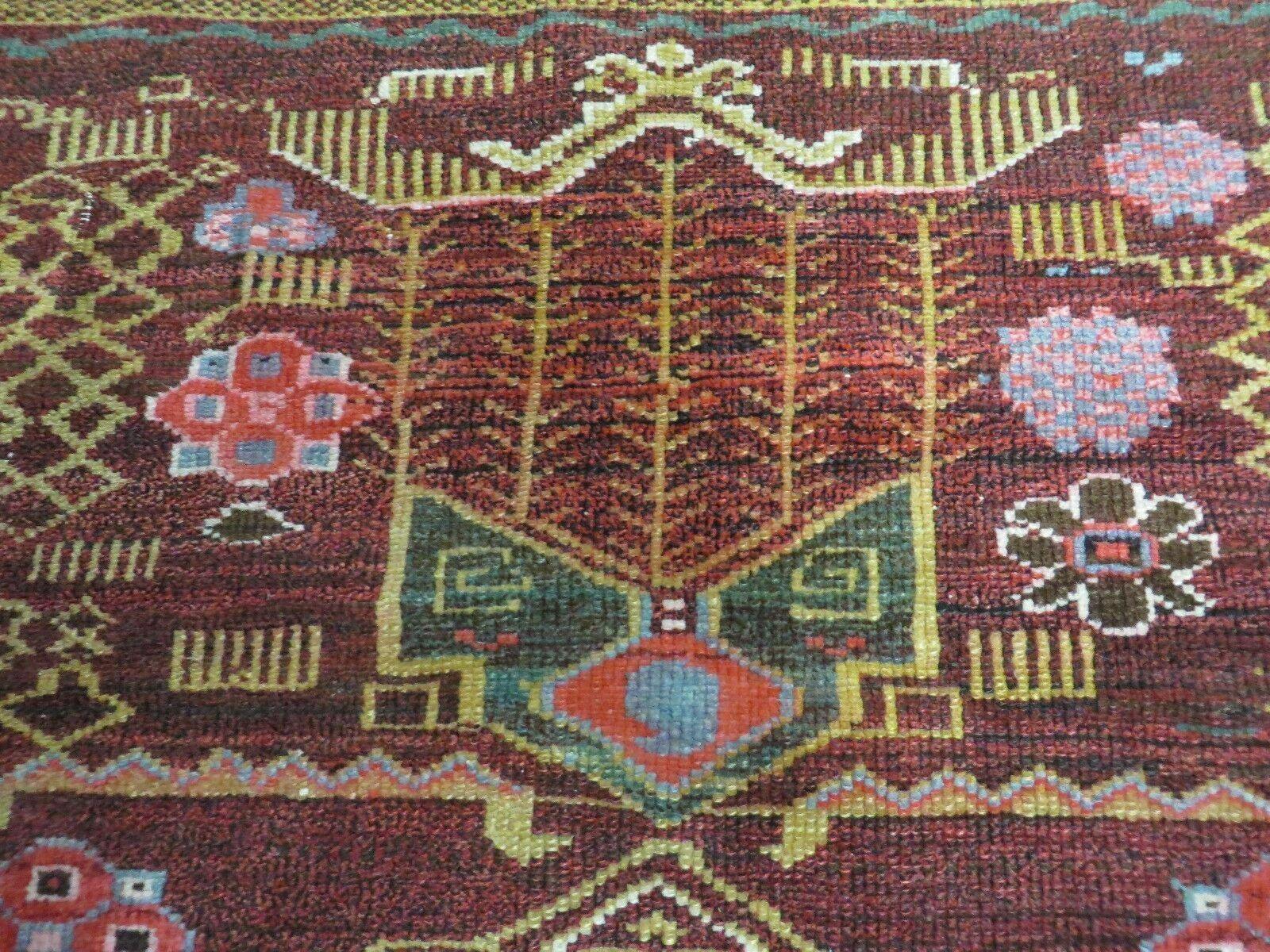 4' X 6' Antique Handmade Caucasian Shirvan Russian Armenian Wool Rug Colorful - Image 11