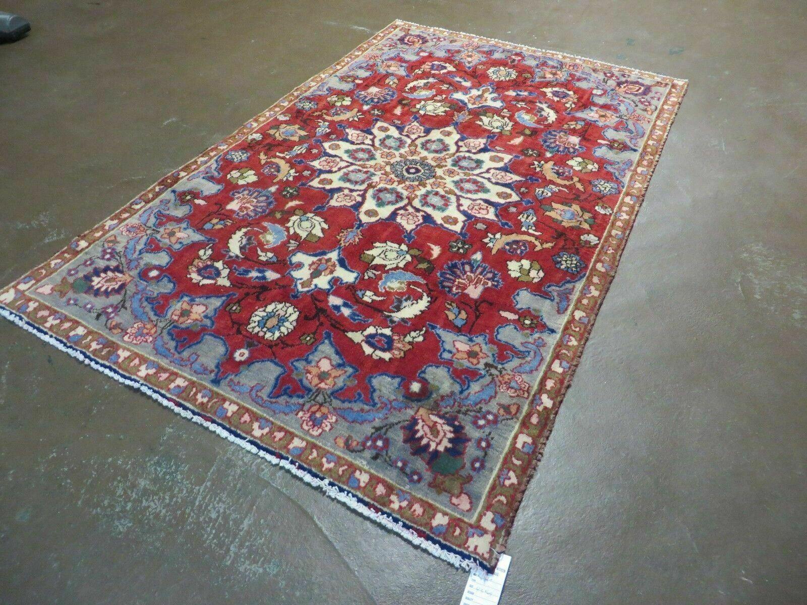 4' X 6' Antique Handmade India Floral Oriental Wool Rug Vegetable Dyes #120 - Image 2