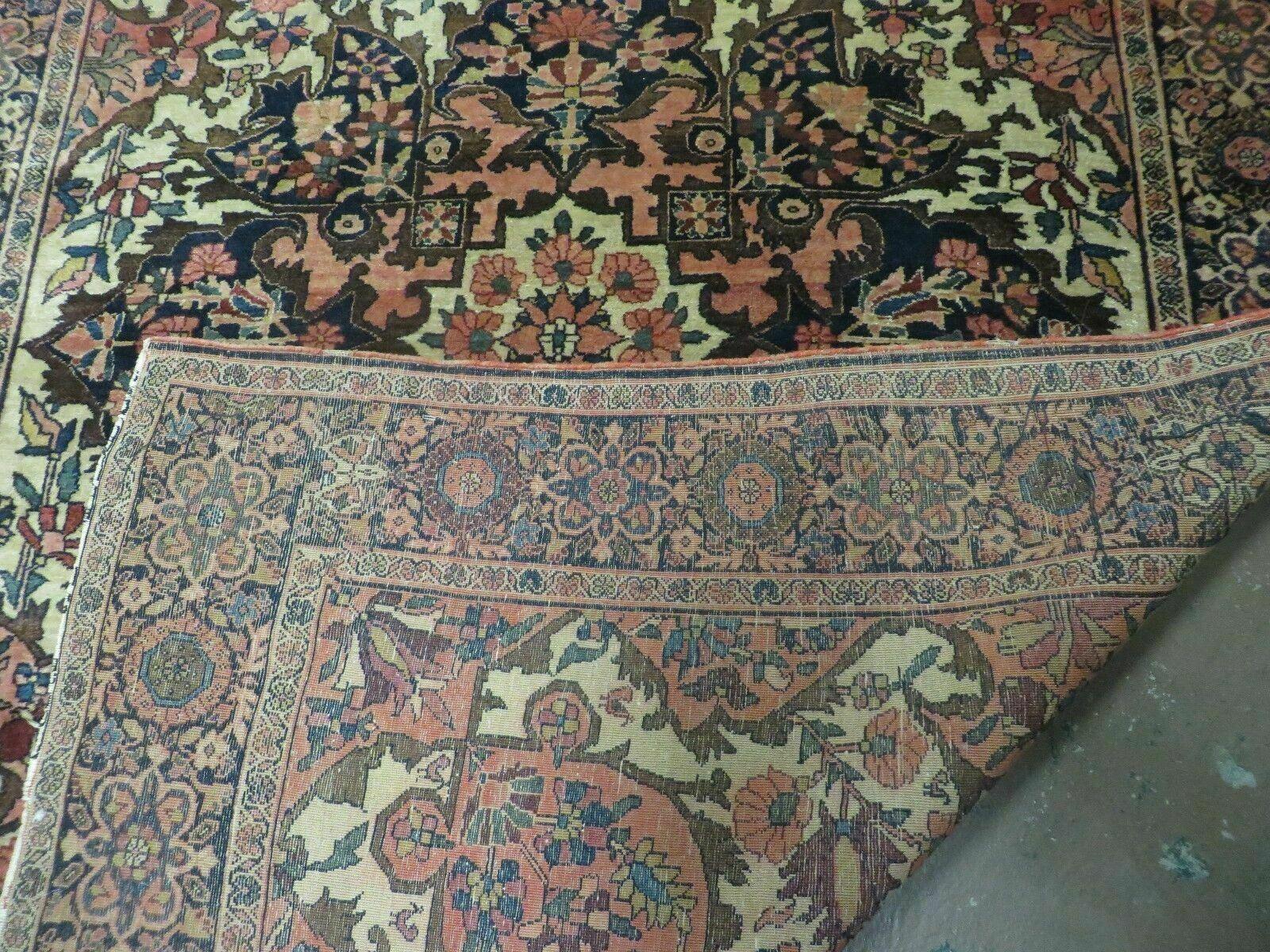 4' X 6' Antique Ultra Fine Handmade India Floral Oriental Wool Rug Carpet Nice - Image 10