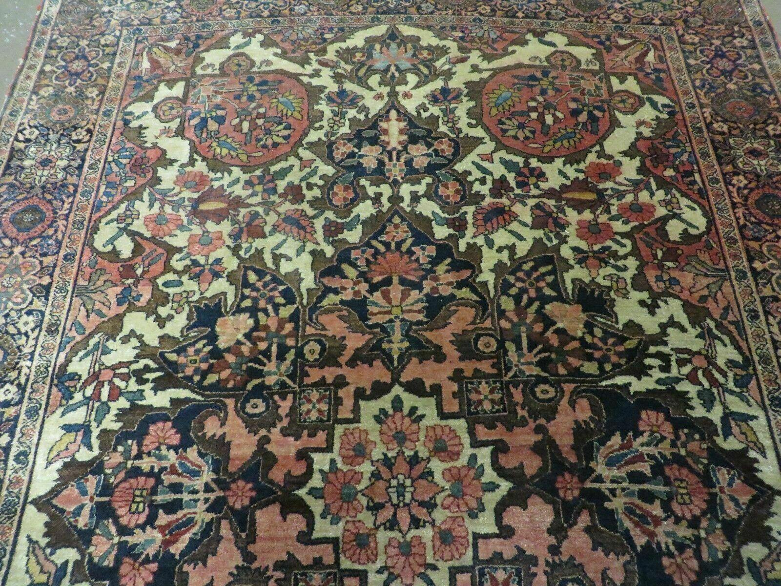 4' X 6' Antique Ultra Fine Handmade India Floral Oriental Wool Rug Carpet Nice - Image 11