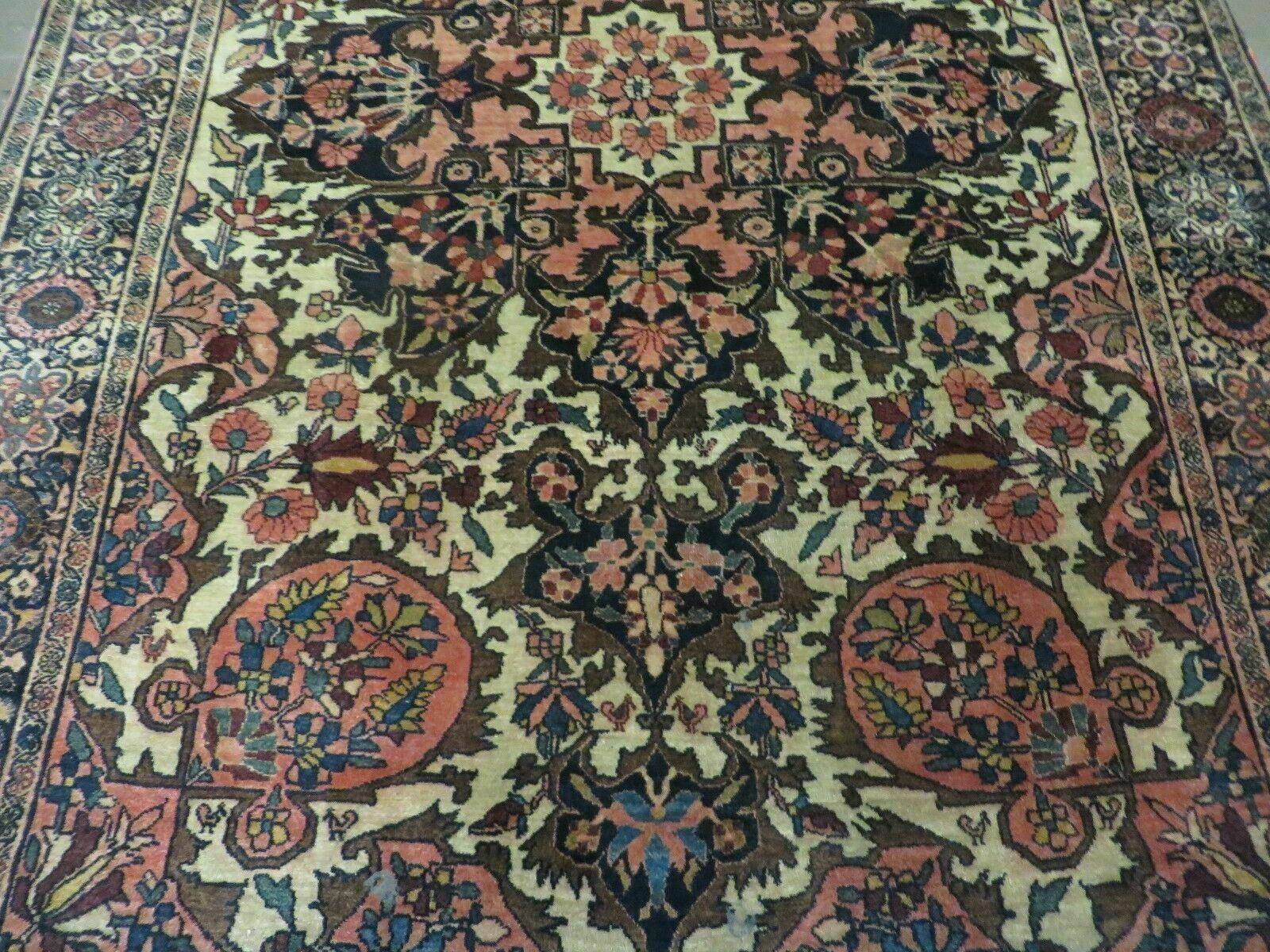 4' X 6' Antique Ultra Fine Handmade India Floral Oriental Wool Rug Carpet Nice - Image 12