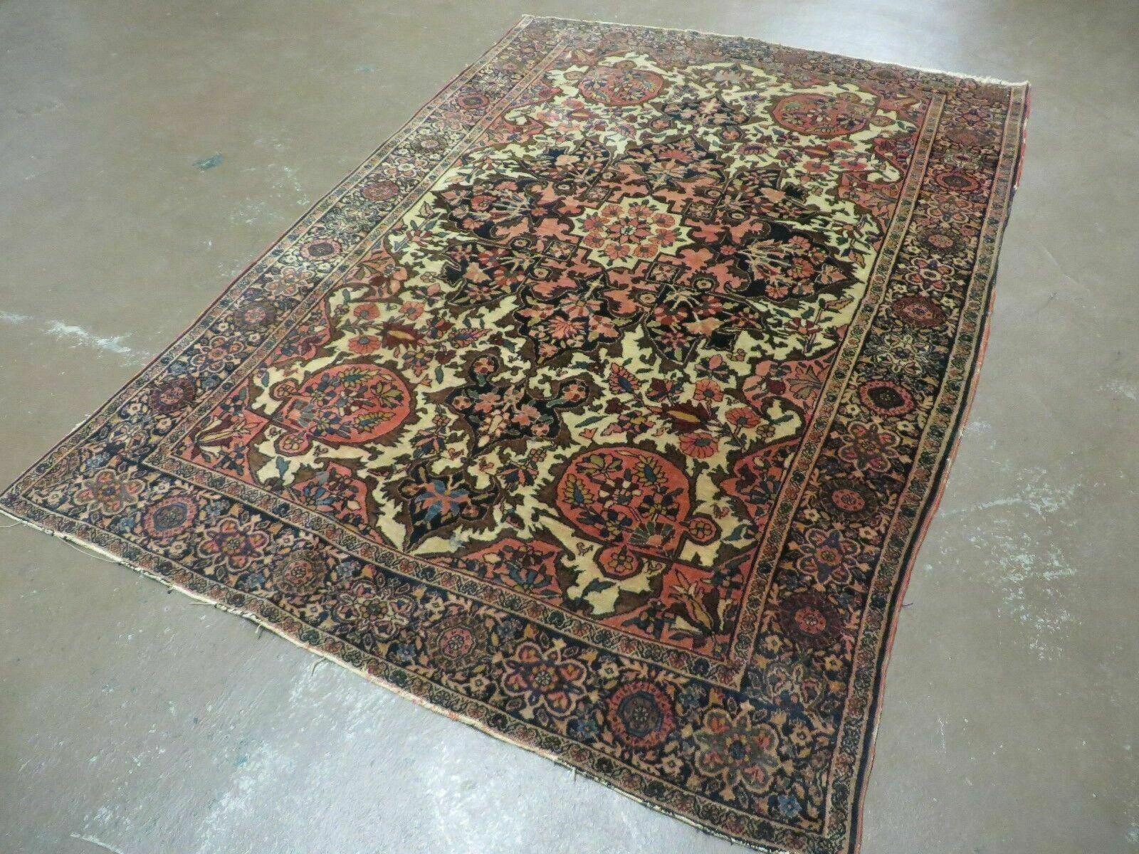 4' X 6' Antique Ultra Fine Handmade India Floral Oriental Wool Rug Carpet Nice - Image 2