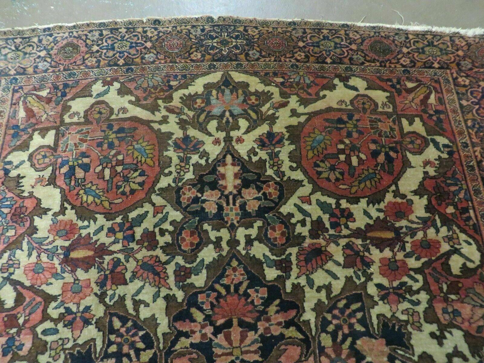 4' X 6' Antique Ultra Fine Handmade India Floral Oriental Wool Rug Carpet Nice - Image 3