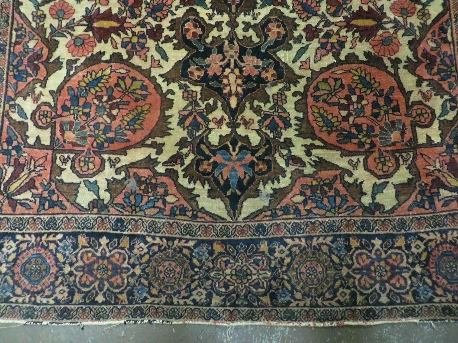 4' X 6' Antique Ultra Fine Handmade India Floral Oriental Wool Rug Carpet Nice - Image 5