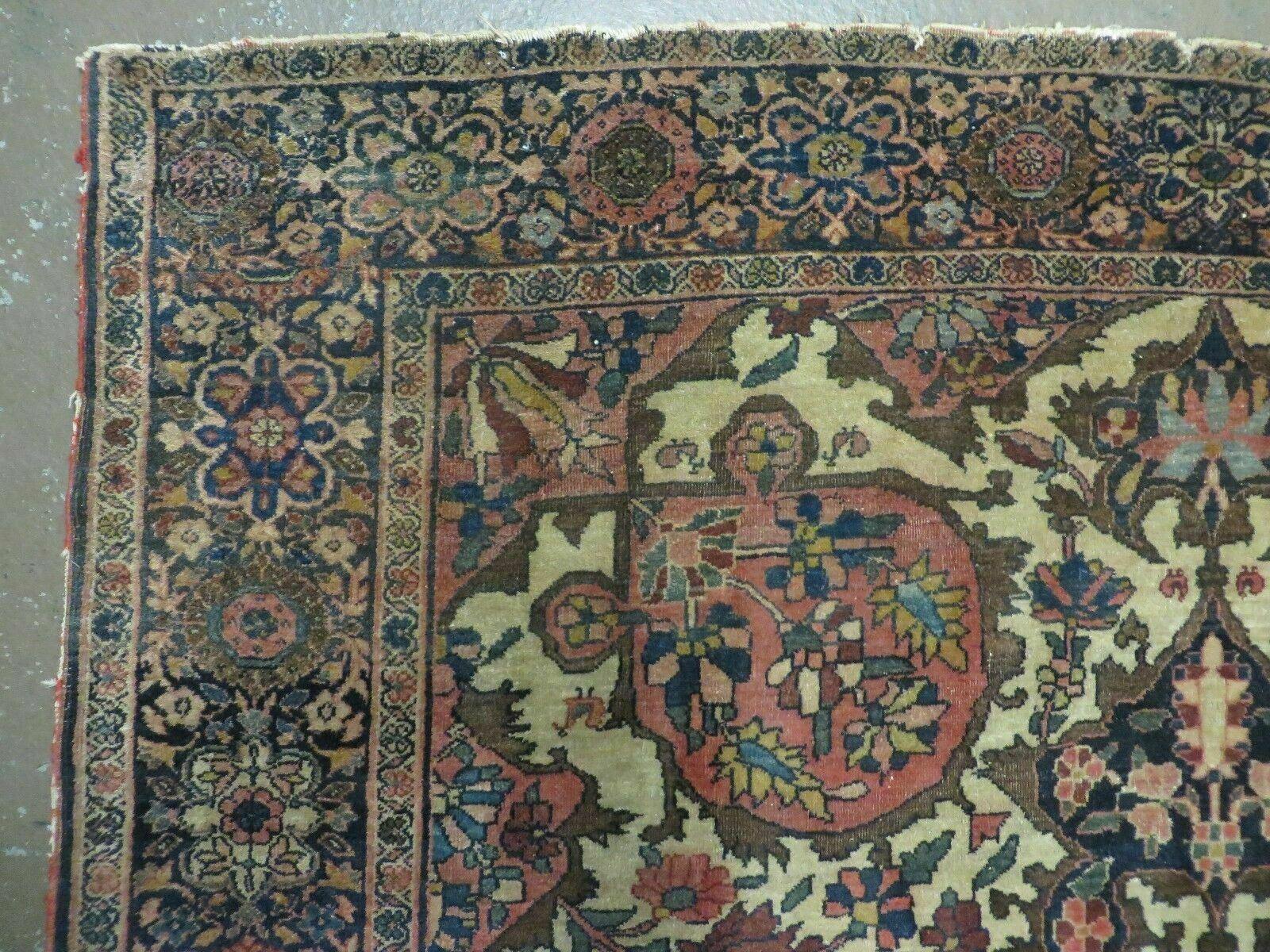 4' X 6' Antique Ultra Fine Handmade India Floral Oriental Wool Rug Carpet Nice - Image 6