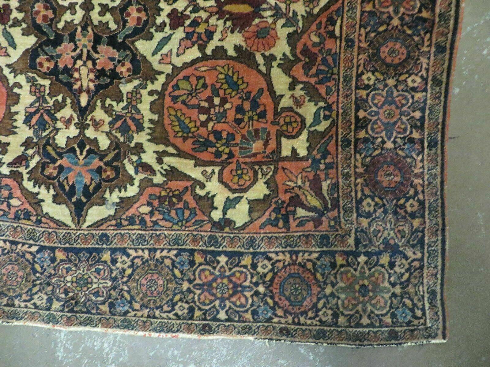 4' X 6' Antique Ultra Fine Handmade India Floral Oriental Wool Rug Carpet Nice - Image 9