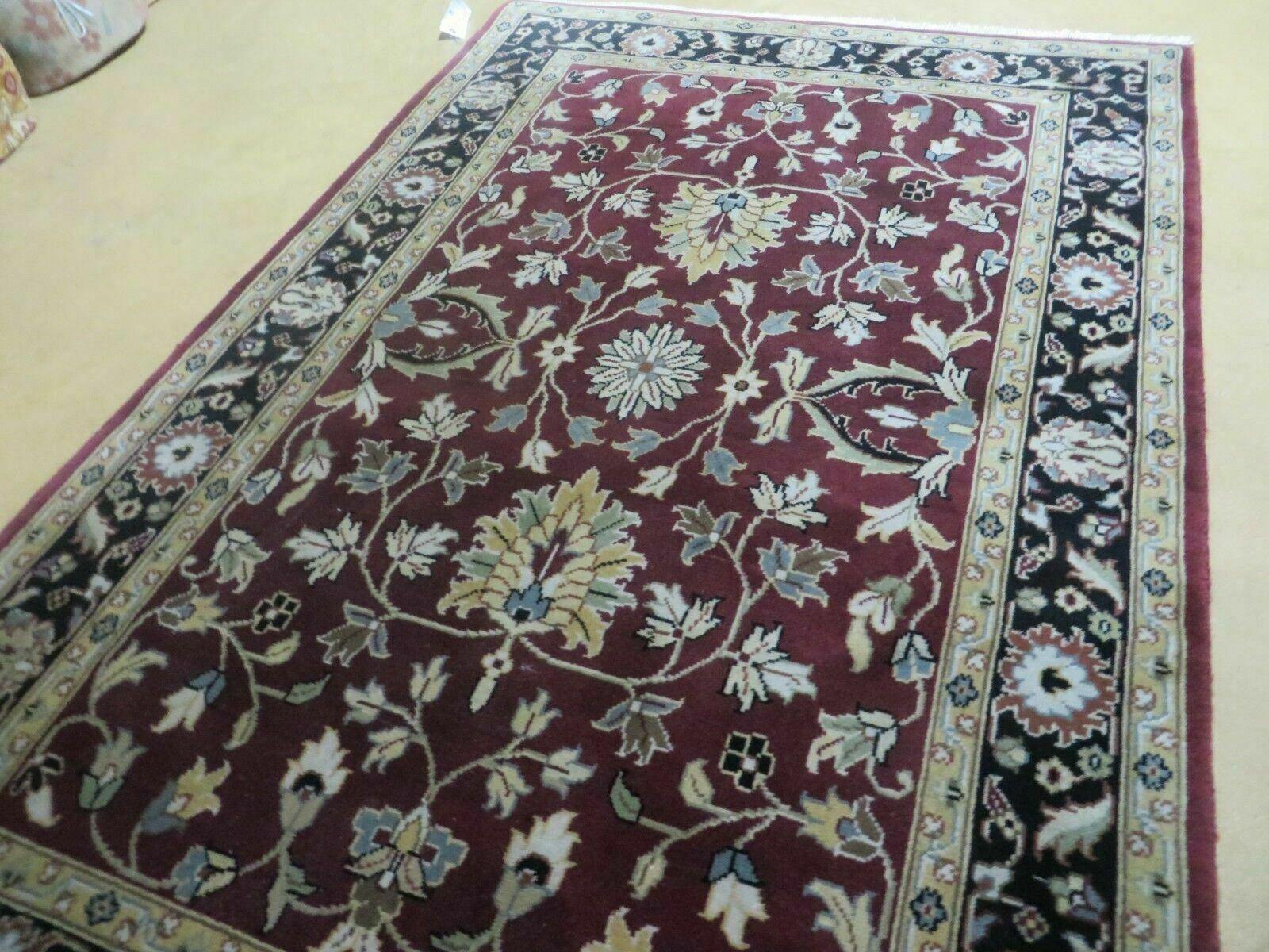 4' X 6' Handmade Finely Knotted Indian Agra Pattern Wool Rug Nice - Image 11