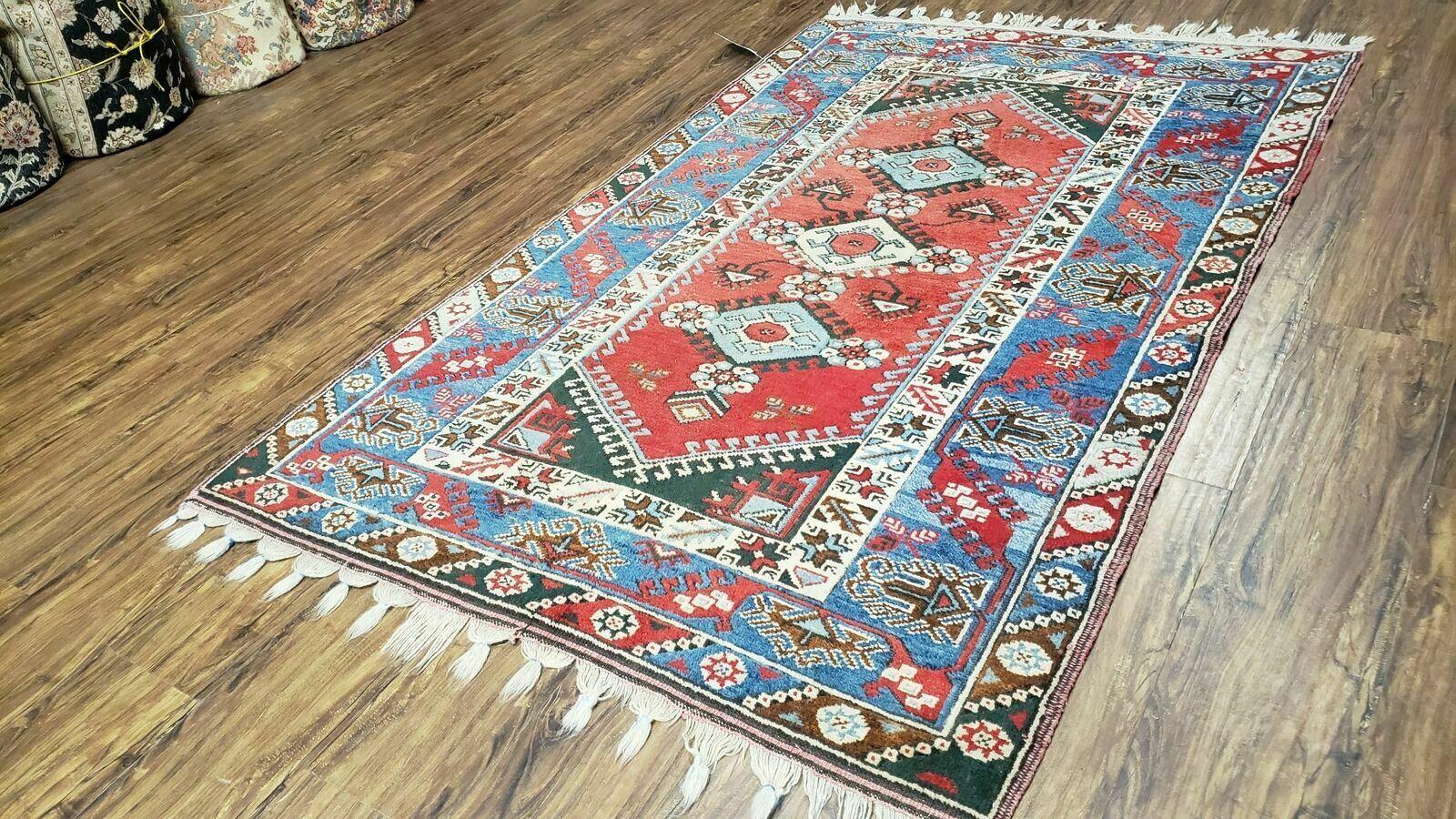 4' X 6' Handmade Turkish Super Kazak Shirvan Wool Rug Colorful - Image 12
