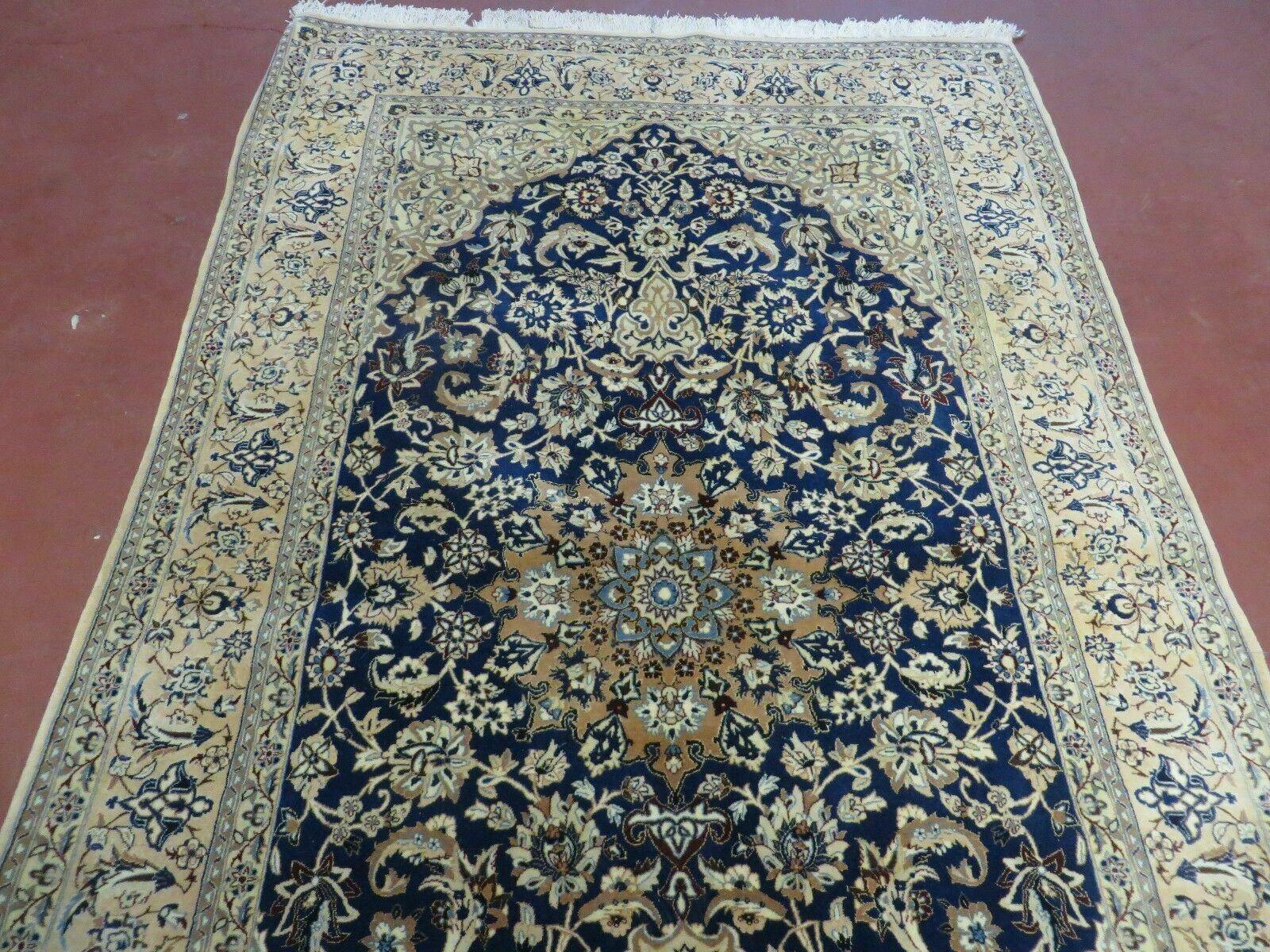 4' X 6' Handmade Ultra Fine India Floral Oriental Wool Silk Rug Hand Knotted - Image 11