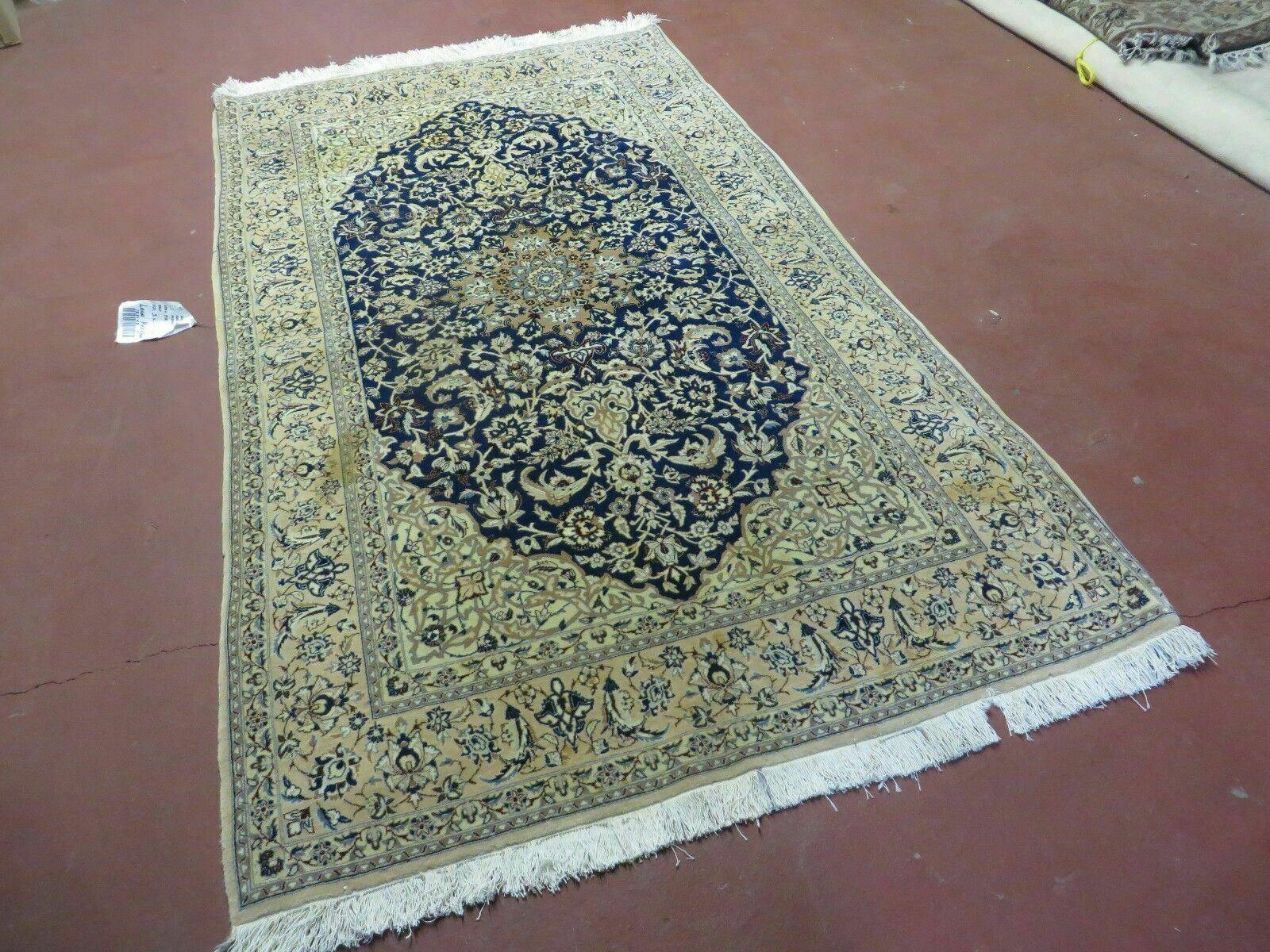 4' X 6' Handmade Ultra Fine India Floral Oriental Wool Silk Rug Hand Knotted - Image 2