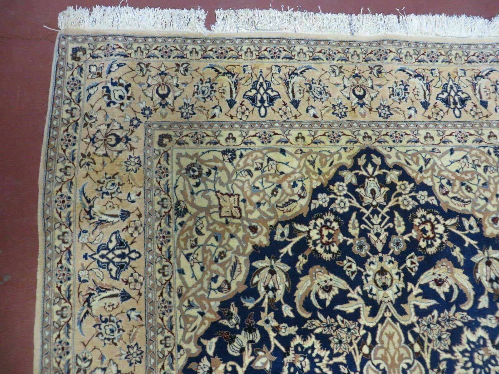 4' X 6' Handmade Ultra Fine India Floral Oriental Wool Silk Rug Hand Knotted - Image 6