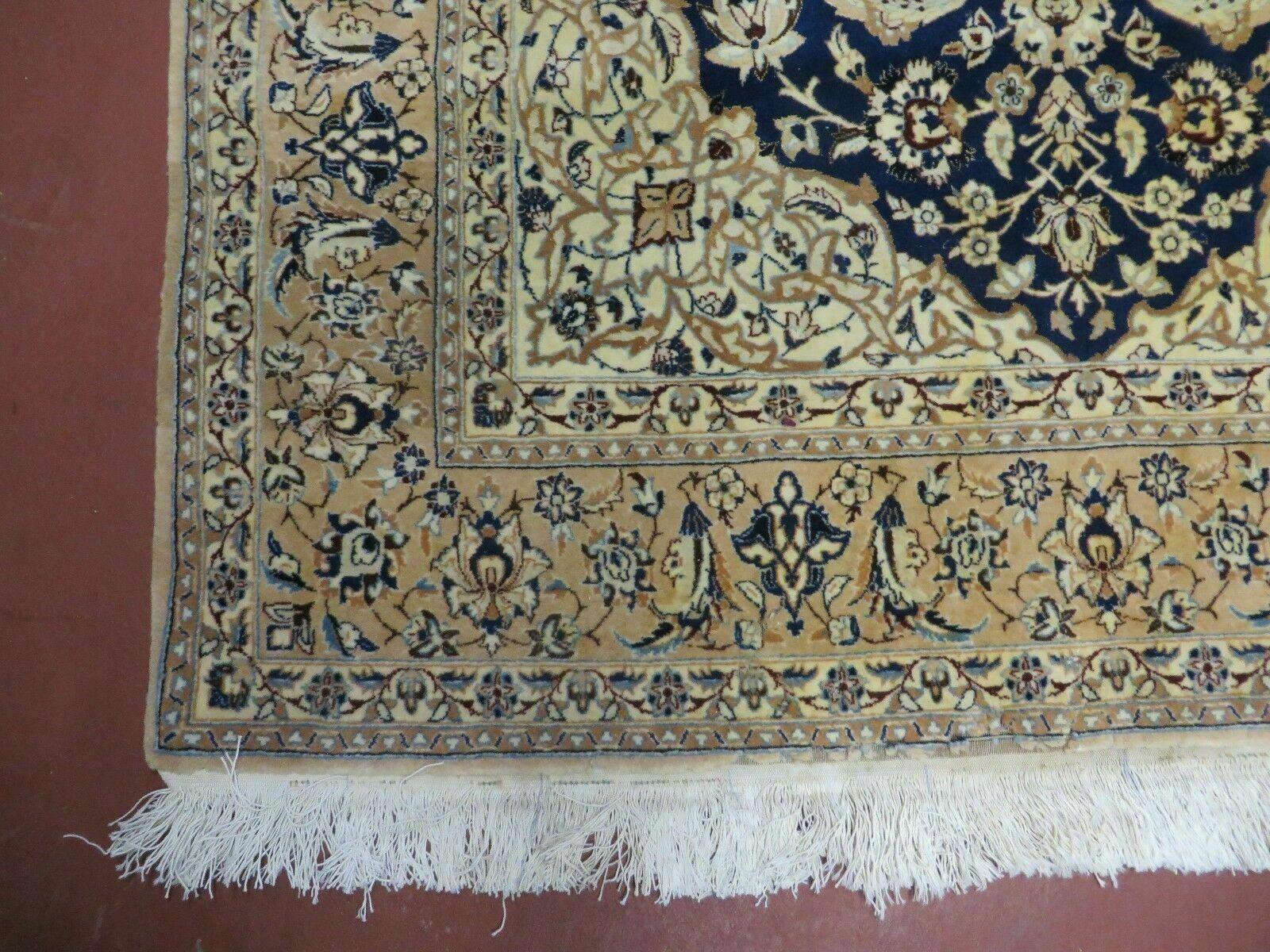 4' X 6' Handmade Ultra Fine India Floral Oriental Wool Silk Rug Hand Knotted - Image 8
