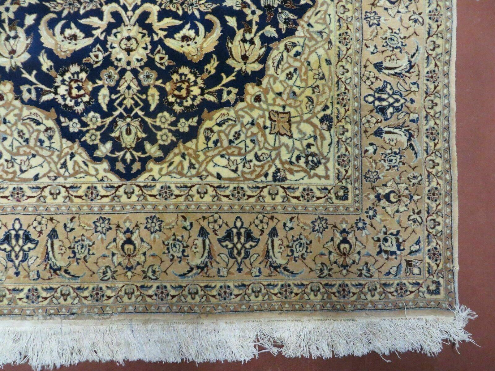 4' X 6' Handmade Ultra Fine India Floral Oriental Wool Silk Rug Hand Knotted - Image 9