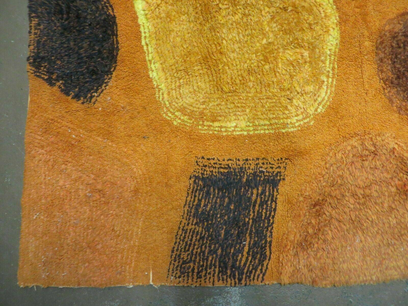 4' X 6' Modern Handmade Hooked Rug Wool Abstract Nice - Image 8