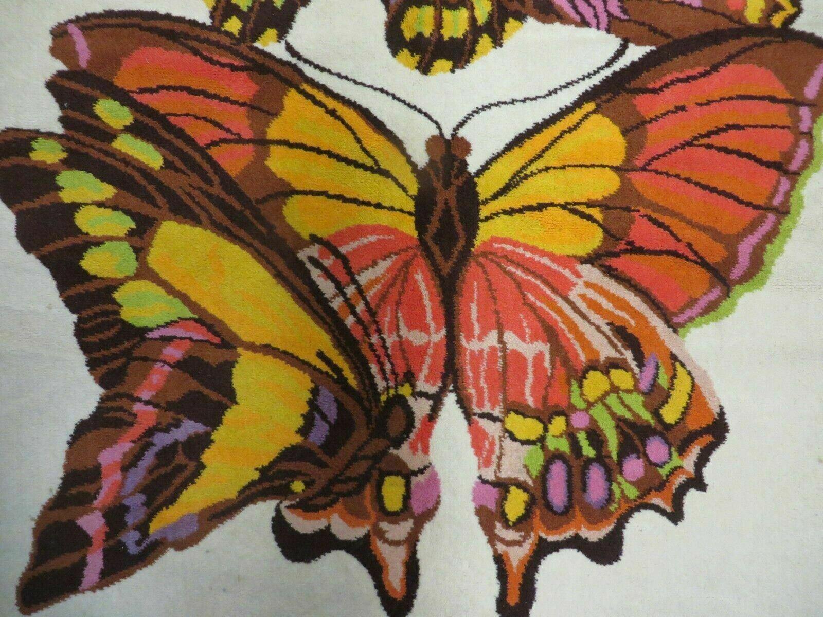 4' X 6' Tartare Modern Hand Knotted Spainsh Wool Rug Butterfly Getting Wings Nice - Image 12