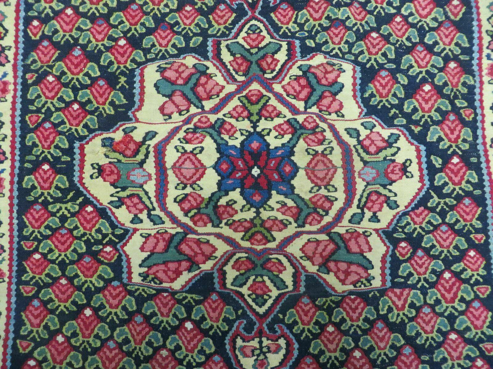 4' X 6' Vintage Handmade Turkish Flat weave Rug Tribal - Image 12