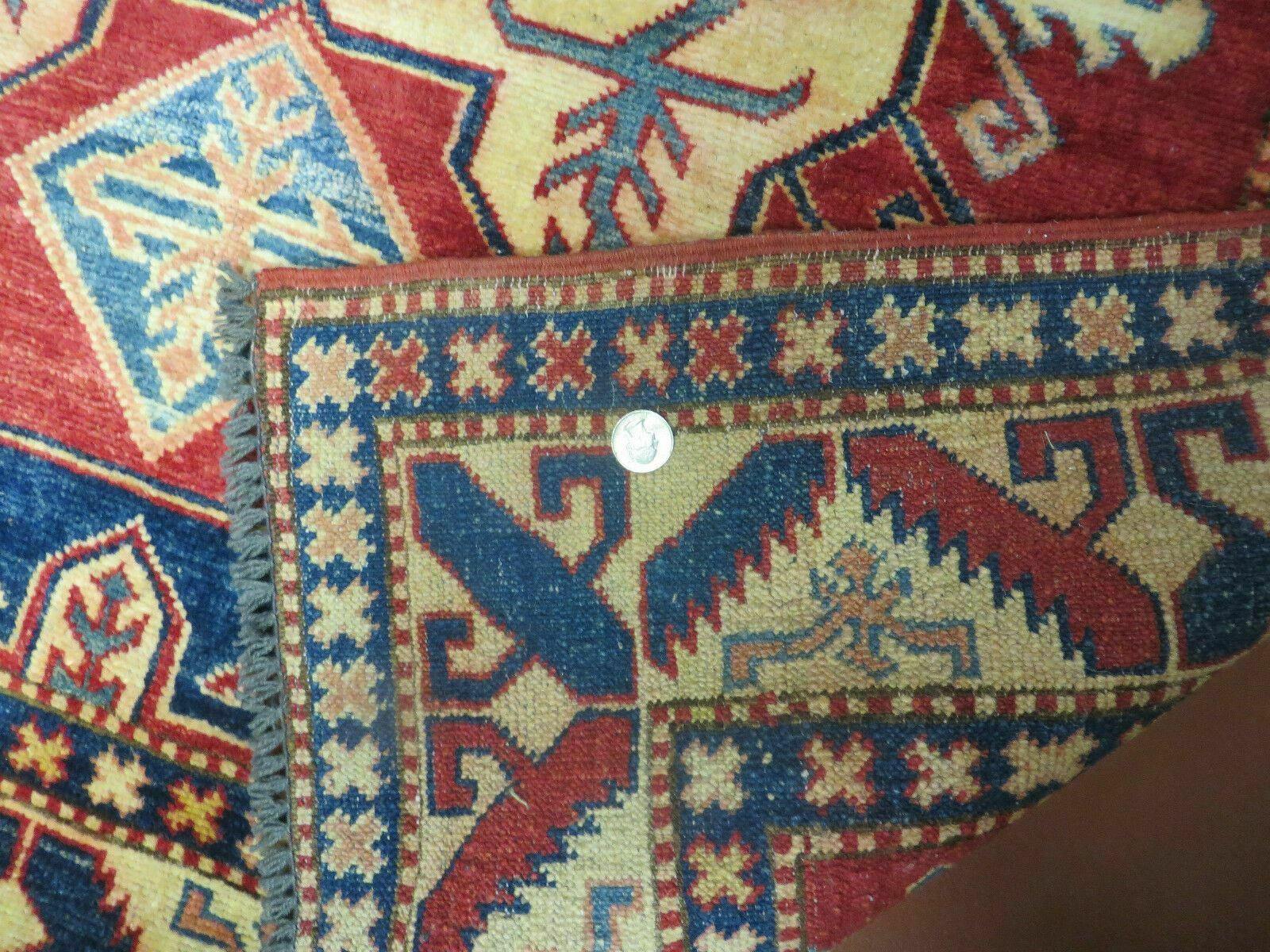 4' X 6' Vintage Handmade Turkish Kazak Pattern Wool Rug Carpet Nice - Image 10