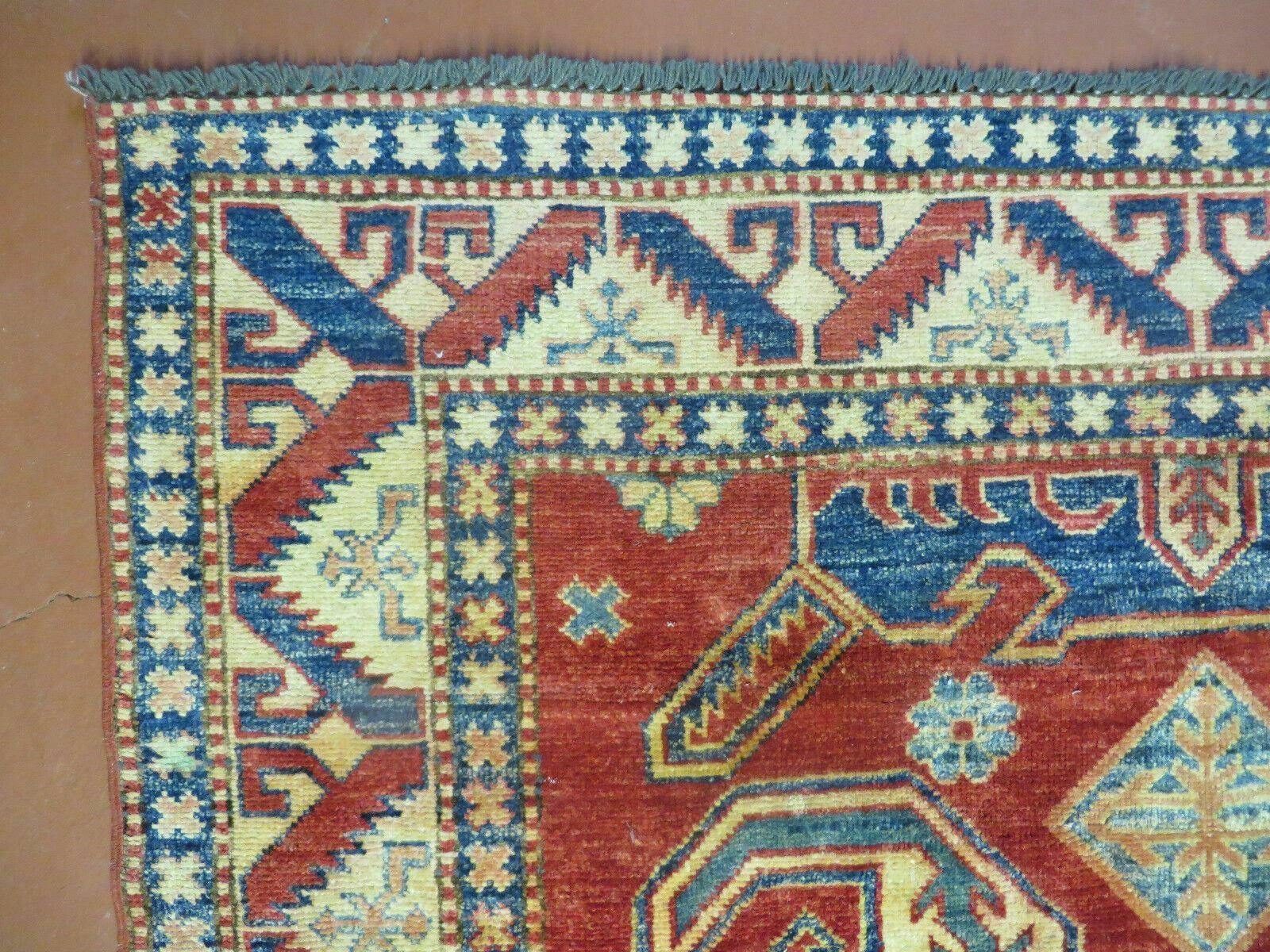 4' X 6' Vintage Handmade Turkish Kazak Pattern Wool Rug Carpet Nice - Image 6