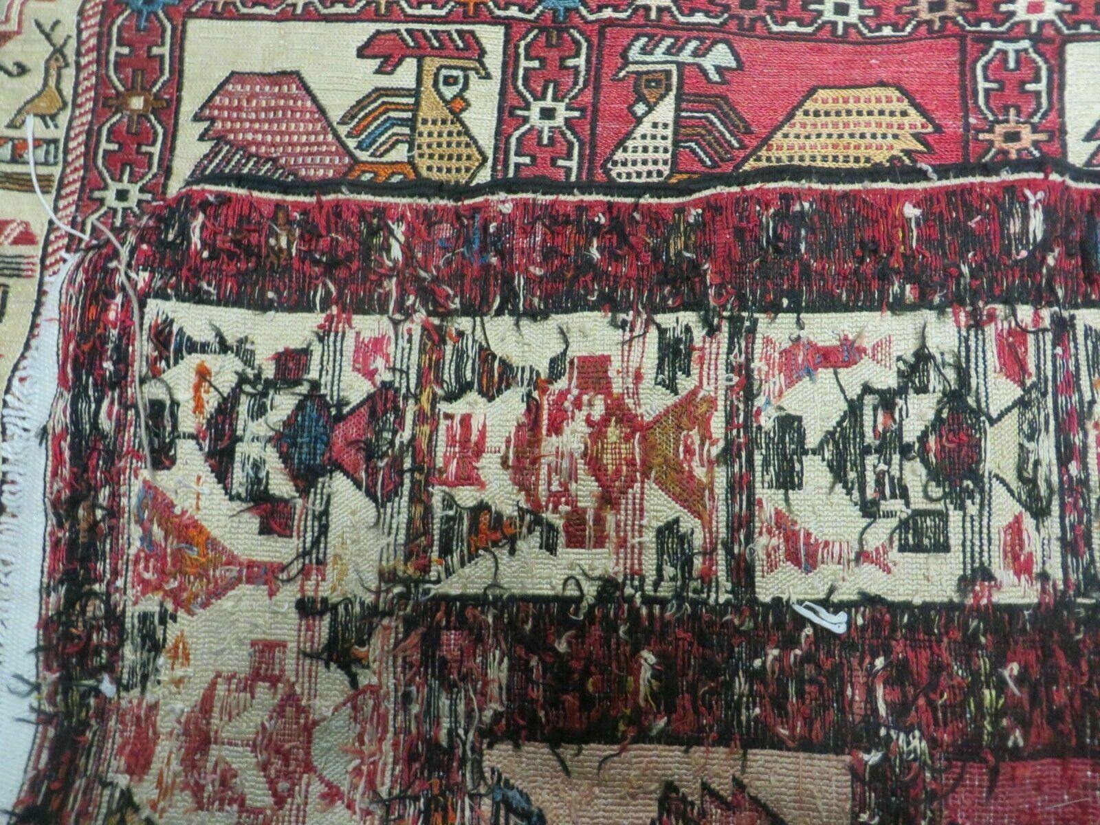 4' X 6' Vintage Russian Kilim Handmade Flat Soumak Weave Silk Wool Rug Organic - Image 10