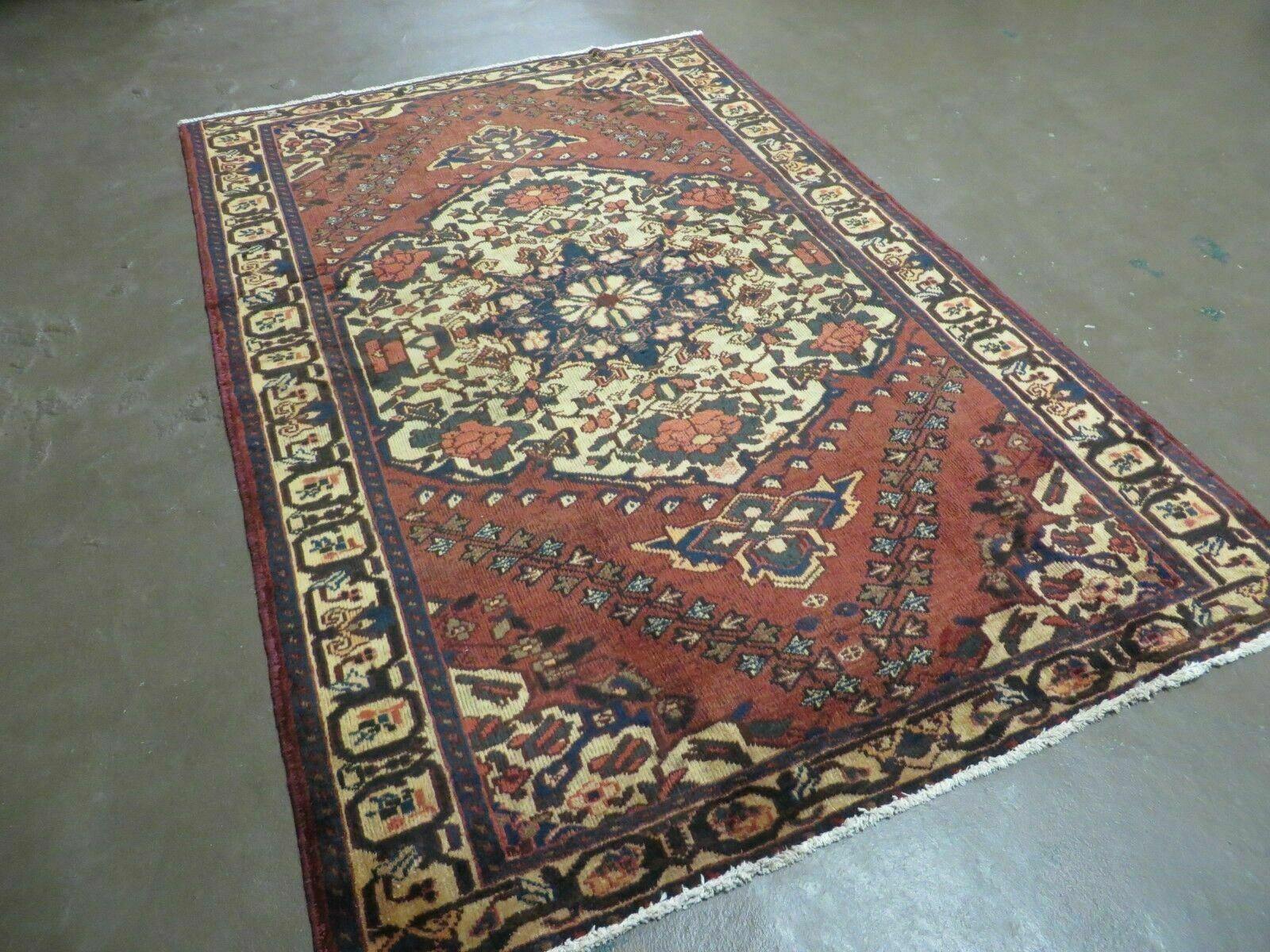 4' X 7' Antique 1920 Handmade Turkish Medallion Wool Rug Veg Dye Nice - Image 2