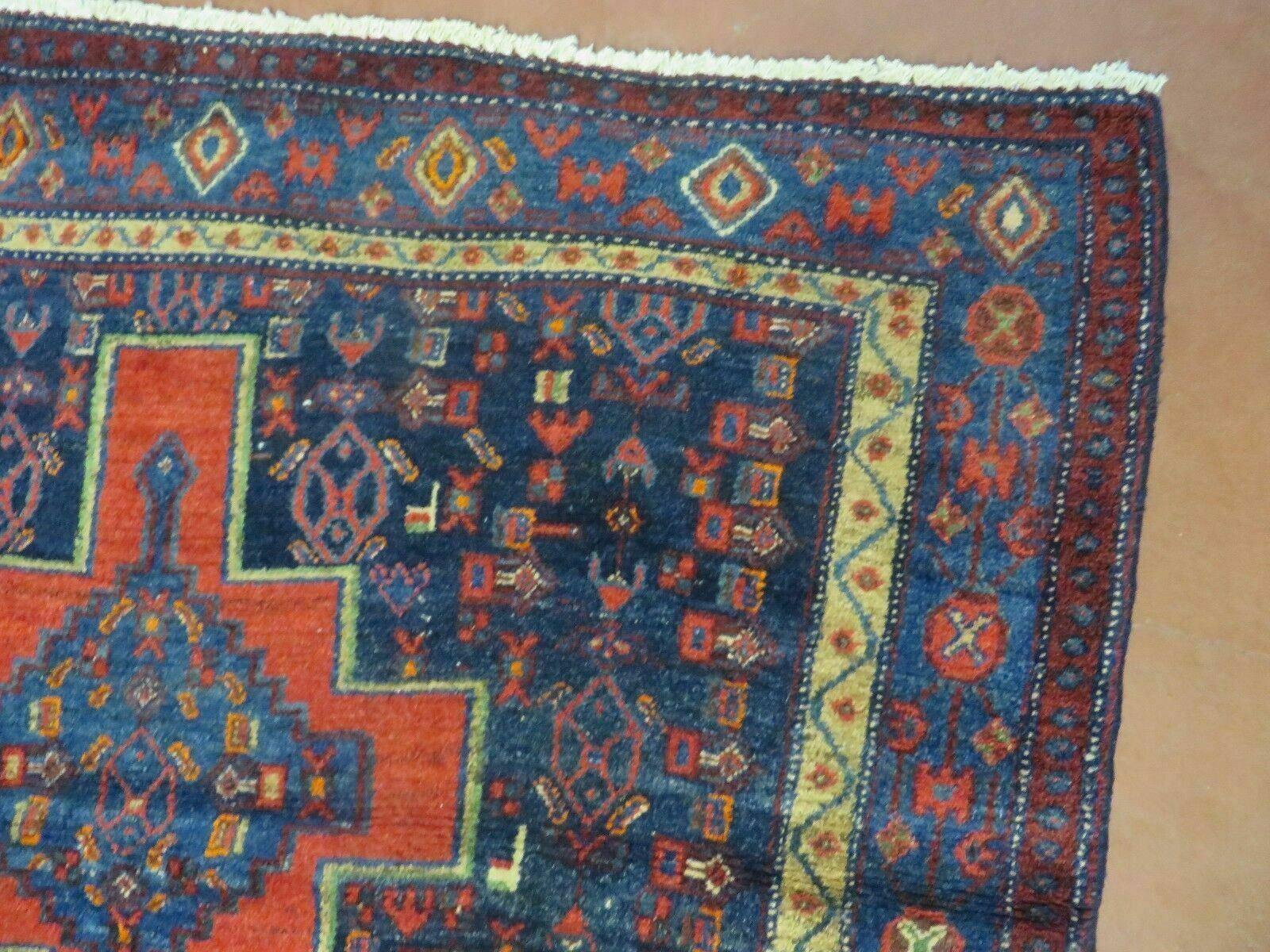 4' X 7' Antique Handmade Turkish Wool Rug Nice # 638 - Image 4